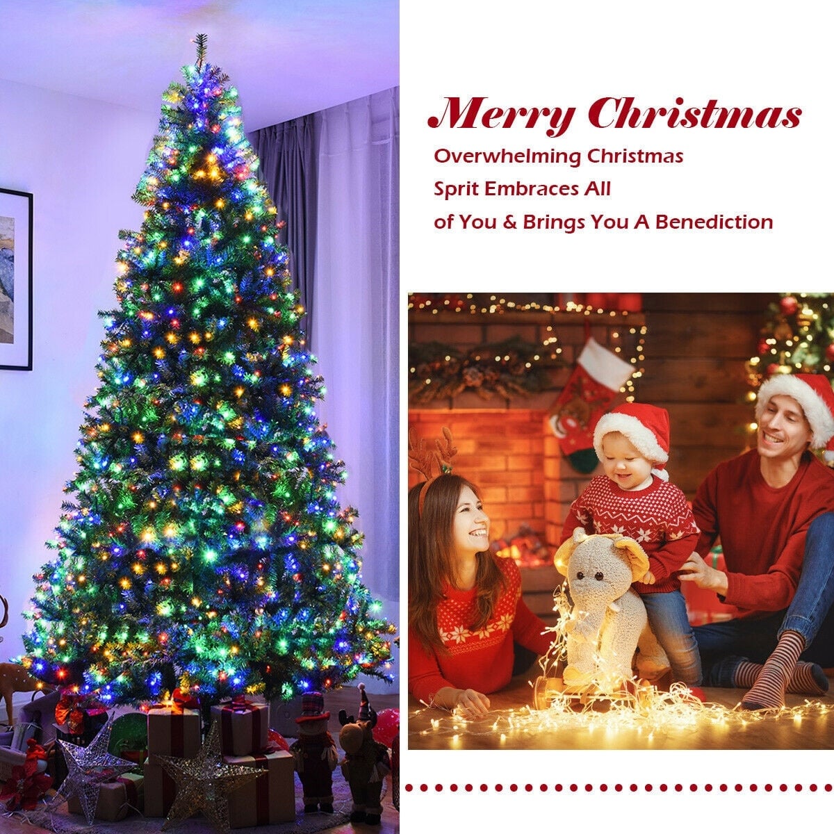Artificial Premium Hinged Christmas Tree-9 Feet-Christmas Trees-DECOROLALA