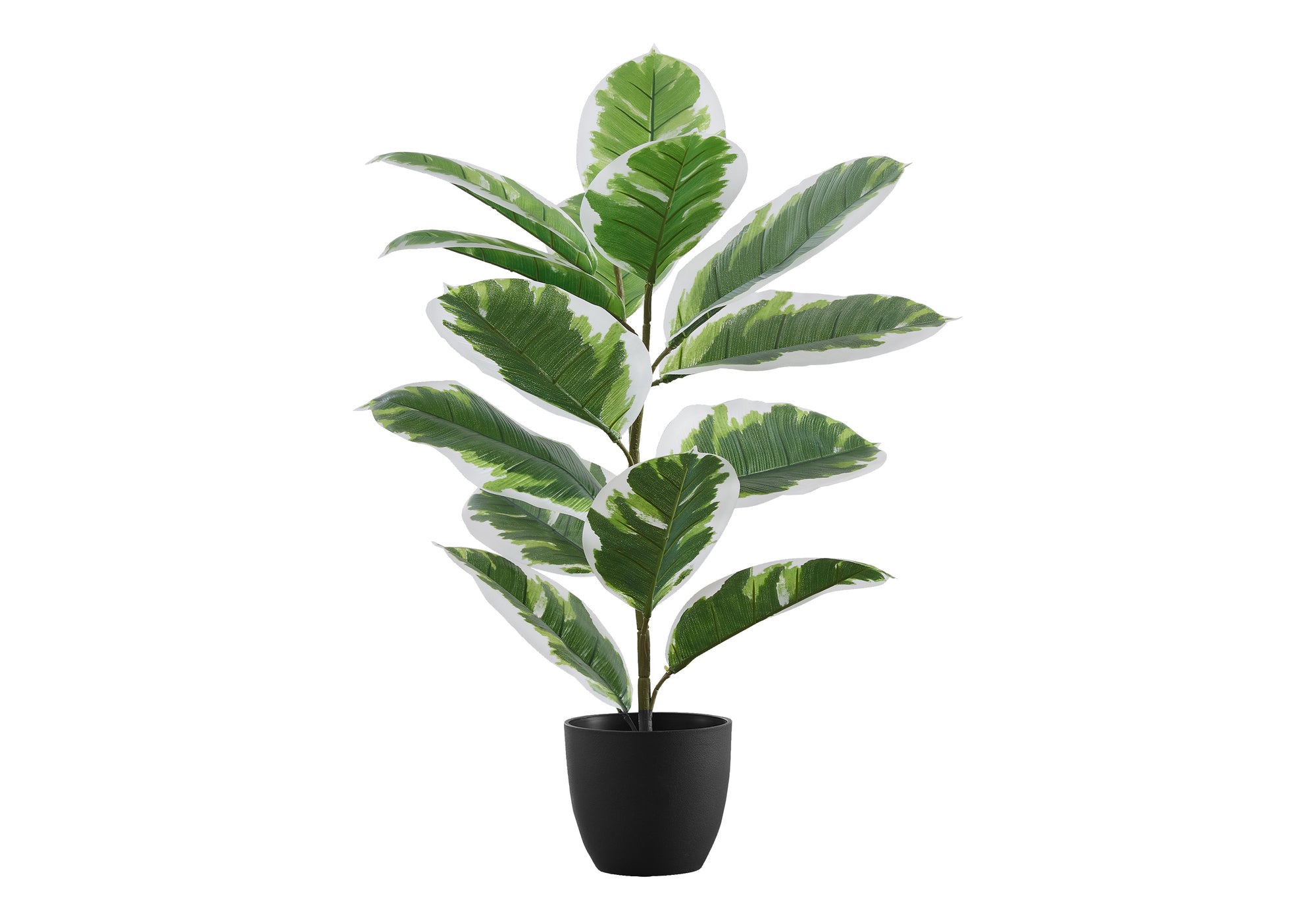 Artificial Rubber Plant 27"H with 5" Pot-Artificial Plant-DECOROLALA