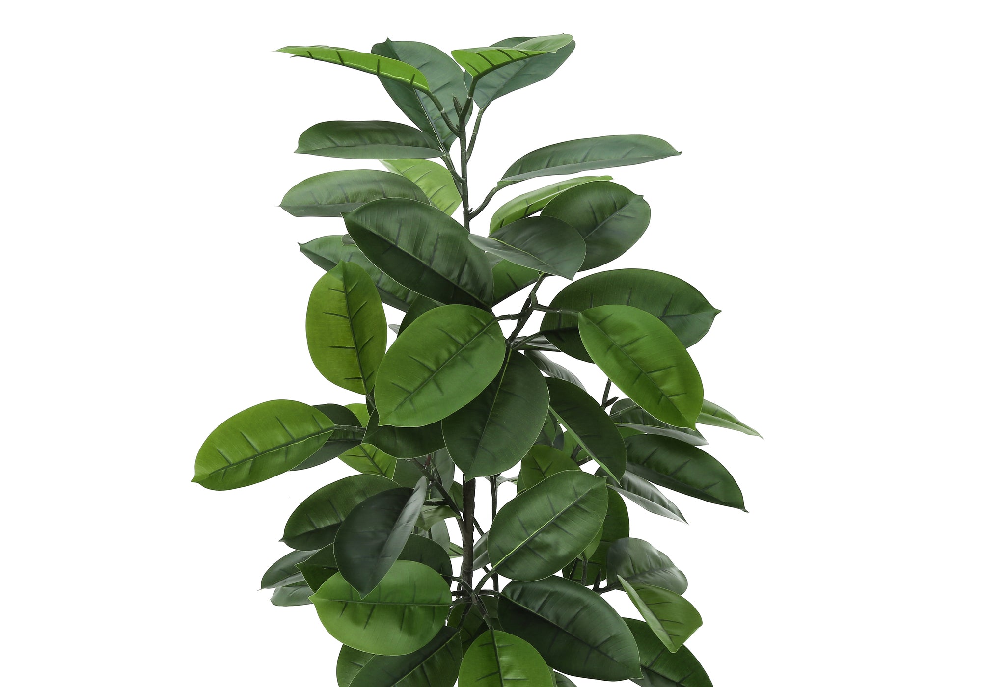 Artificial Rubber Tree Plant 52"H, Potted, Real-Touch Leaves-Artificial Plant-DECOROLALA