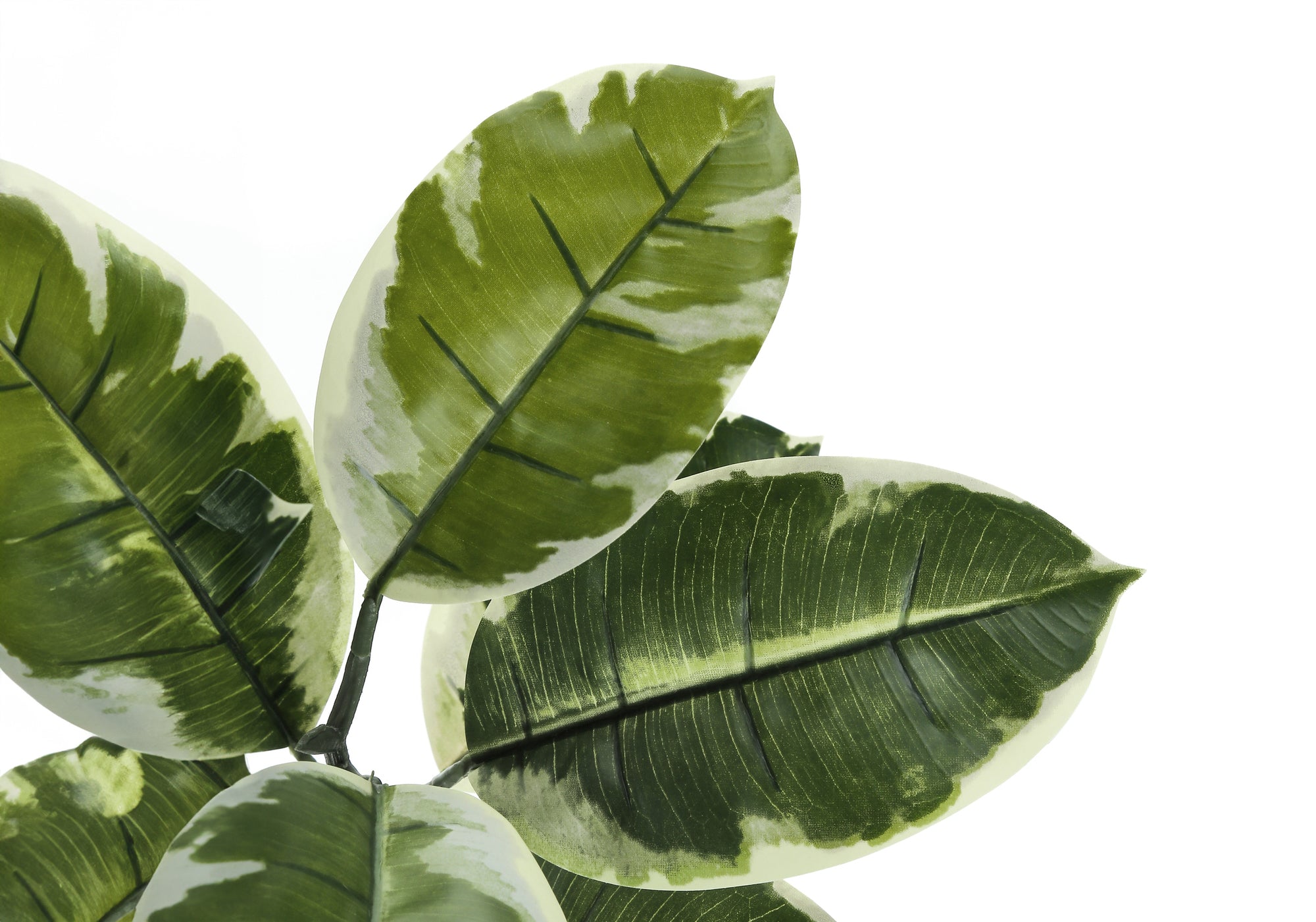 Artificial Rubber Tree Plant 52"H, Potted, Real-Touch Leaves-Artificial Plant-DECOROLALA