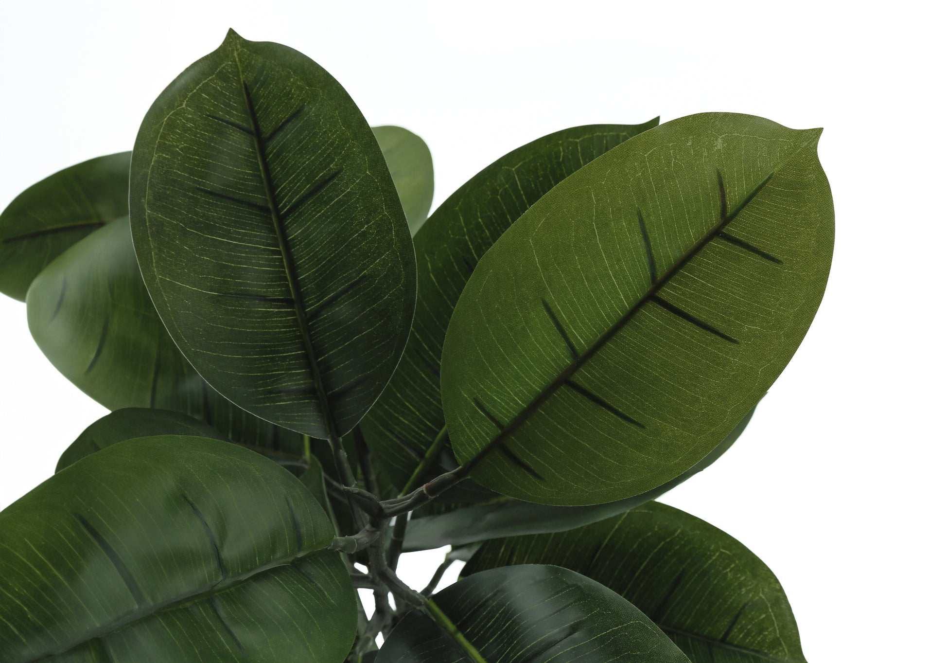 Artificial Rubber Tree Plant 52"H, Potted, Real-Touch Leaves-Artificial Plant-DECOROLALA