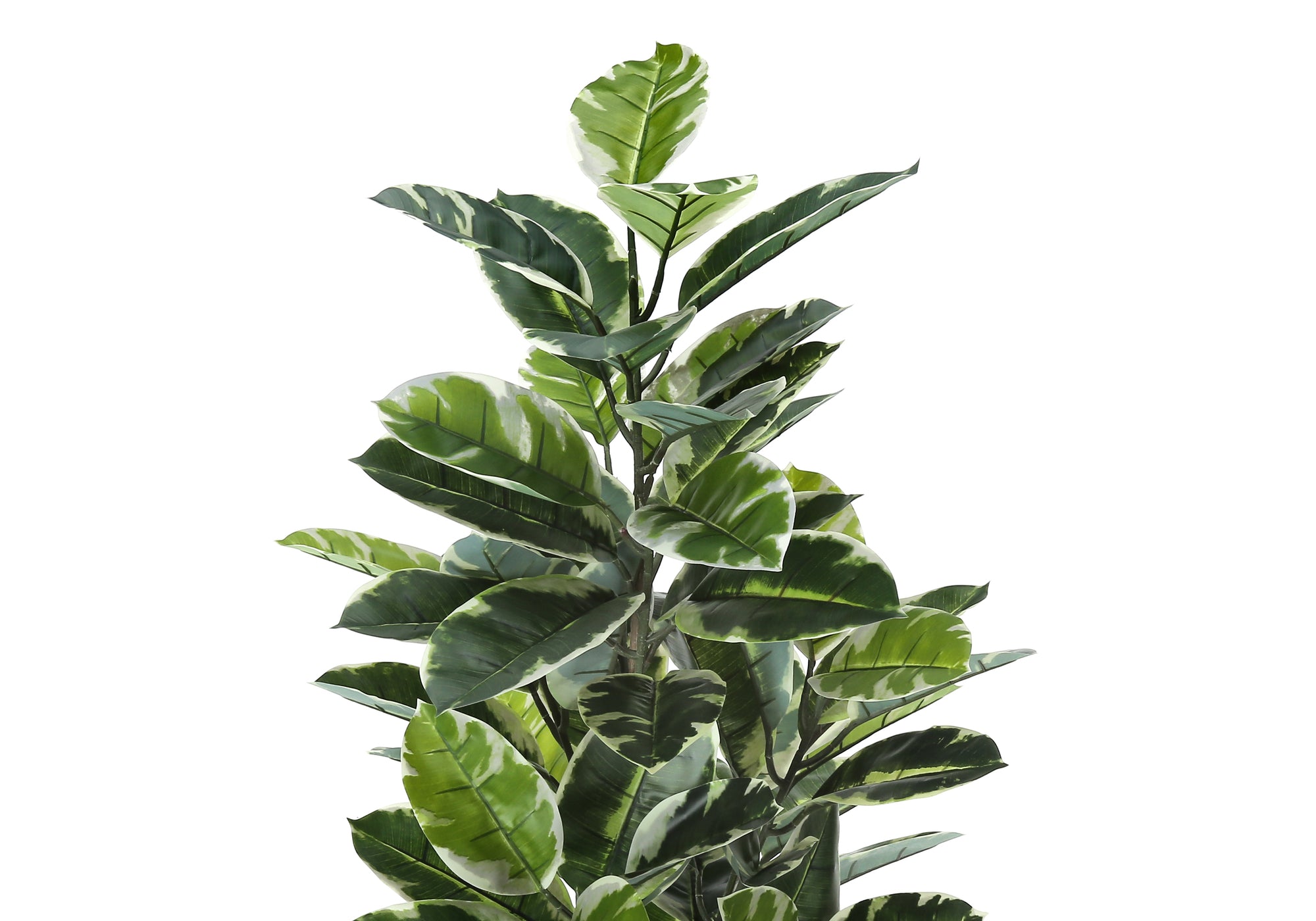 Artificial Rubber Tree Plant 52"H, Potted, Real-Touch Leaves-Artificial Plant-DECOROLALA
