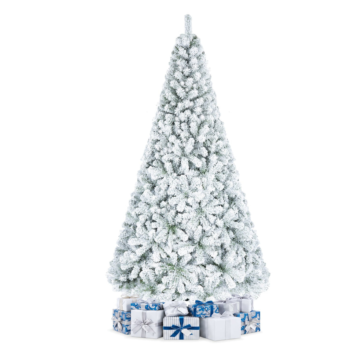 Artificial Snow-Flocked Christmas Tree with Branch Tips-M-Christmas Trees-DECOROLALA