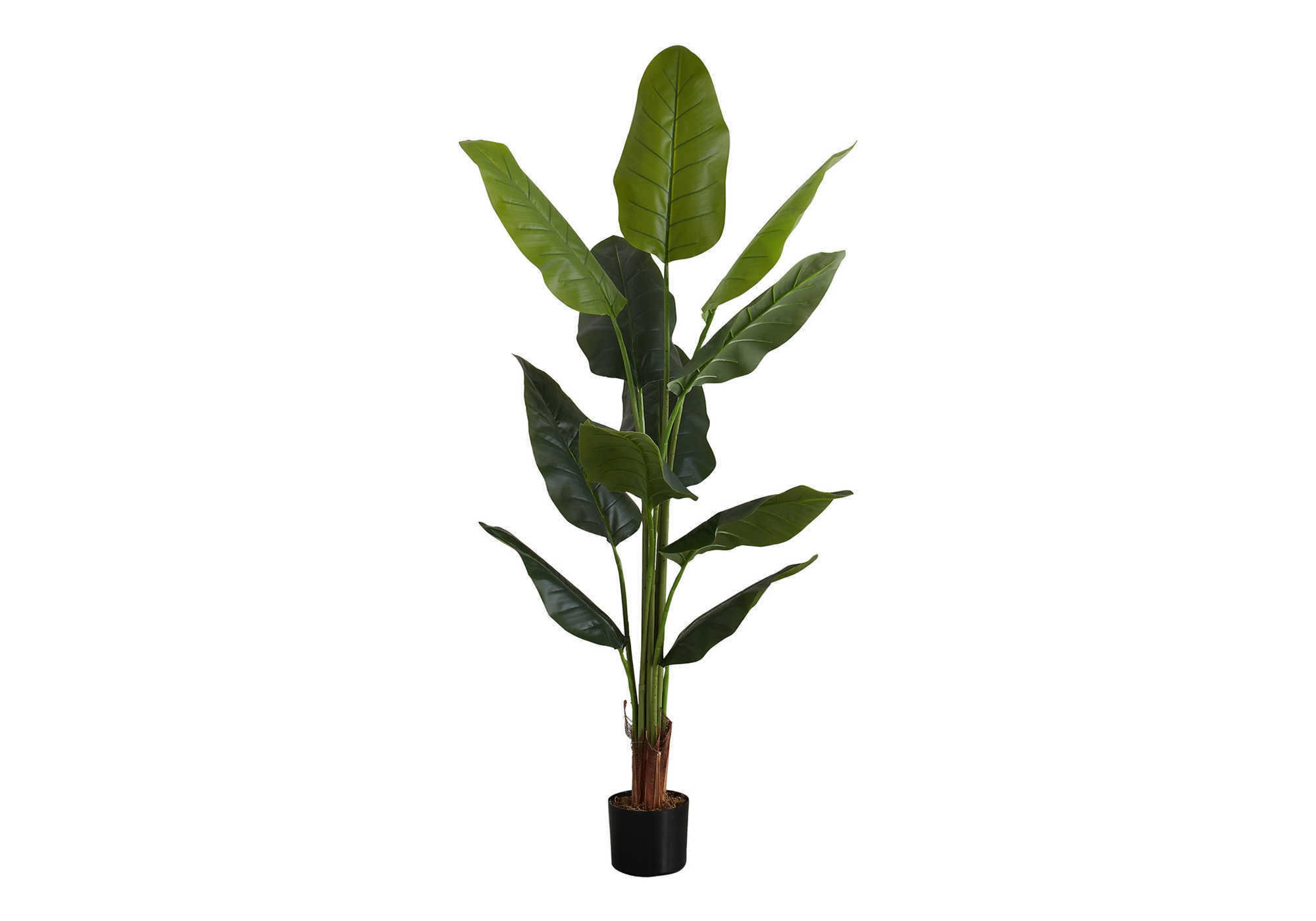 Artificial Strelitzia Plant 59"H with 5" Black Pot-Artificial Plant-DECOROLALA