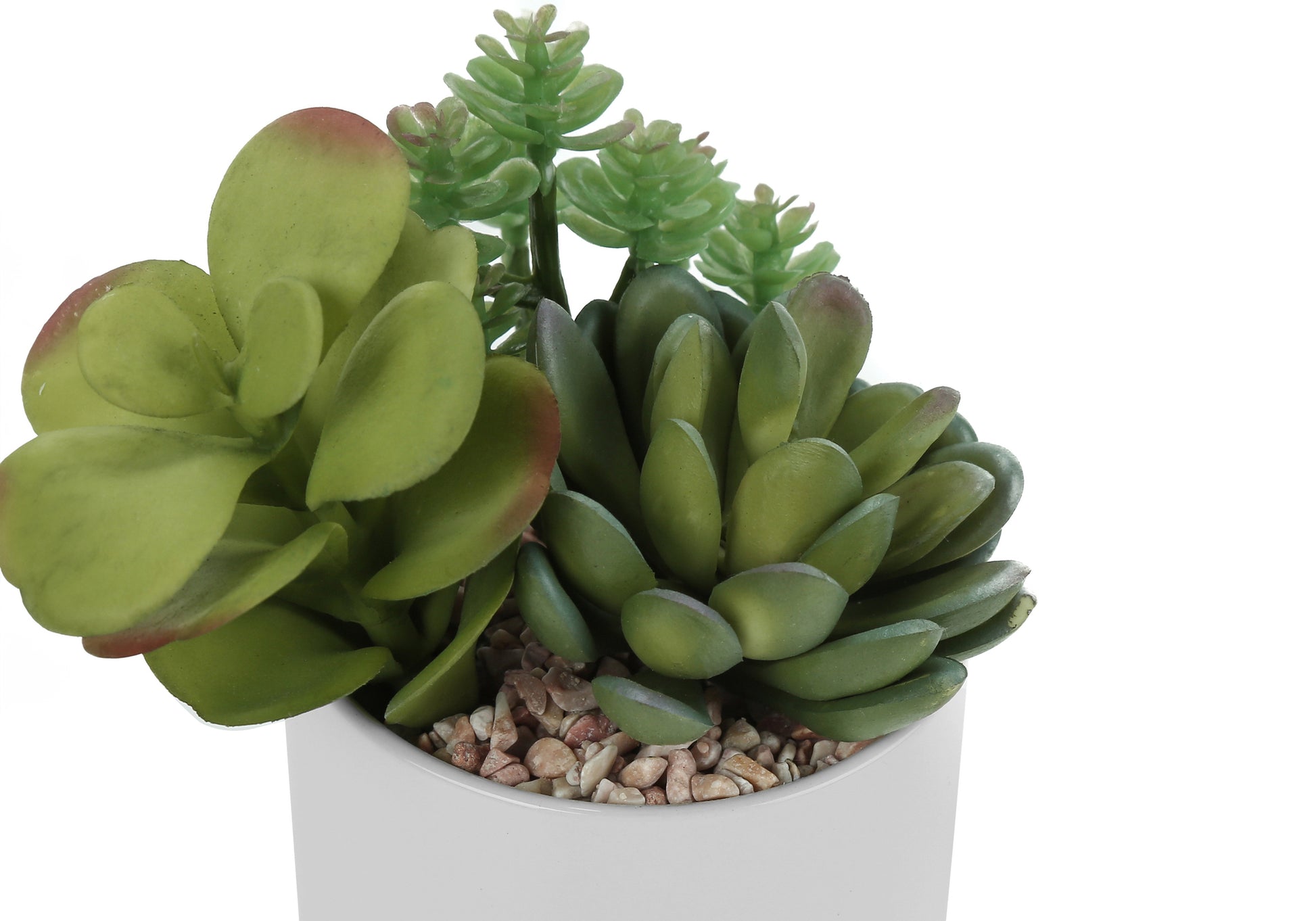 Artificial Succulent Plants - 2pc Set, 7"H Chrome Pots-Artificial Plant-DECOROLALA