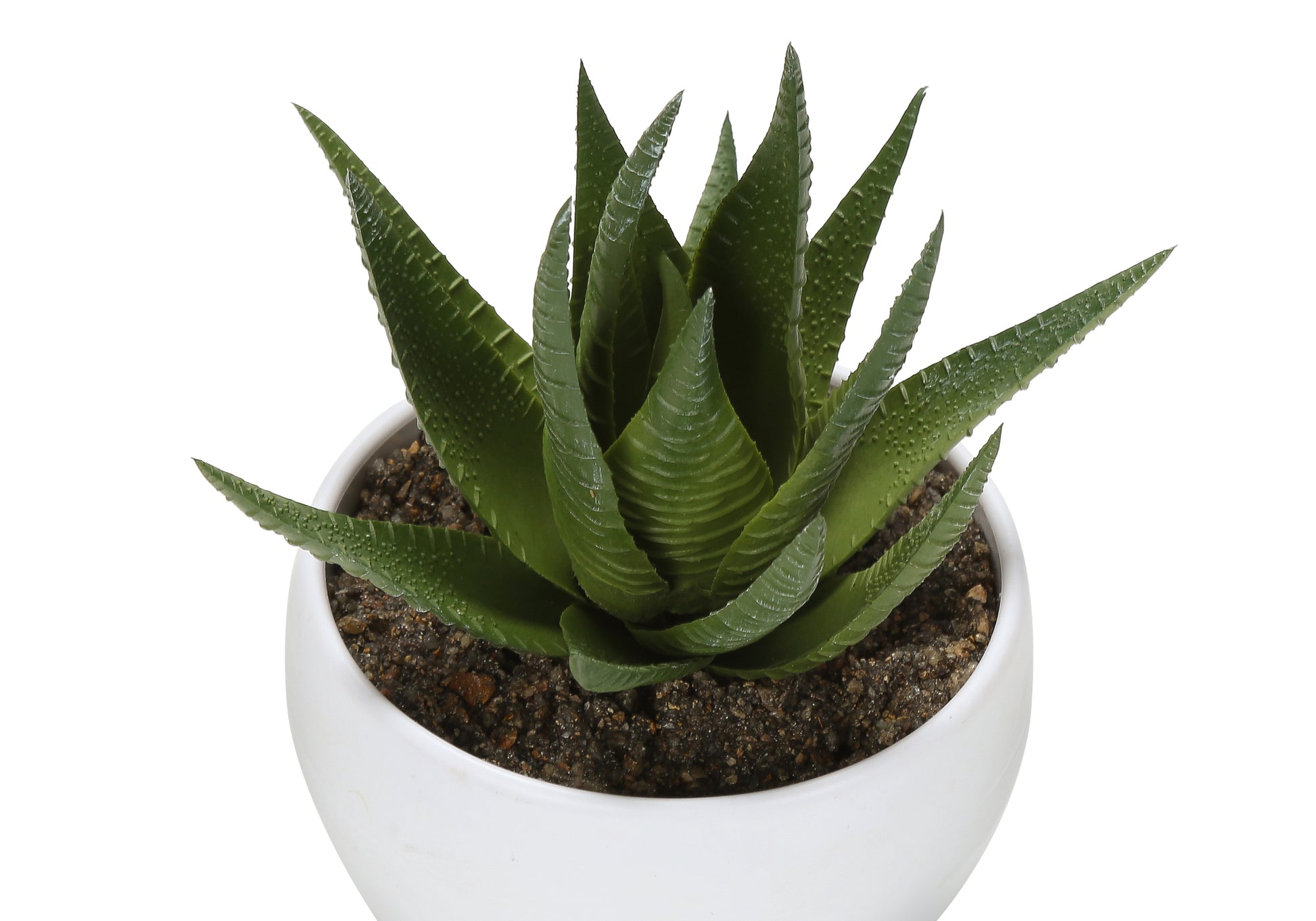 Artificial Succulent Plants Set, 3pcs, 6"H, White Pot-Artificial Plant-DECOROLALA