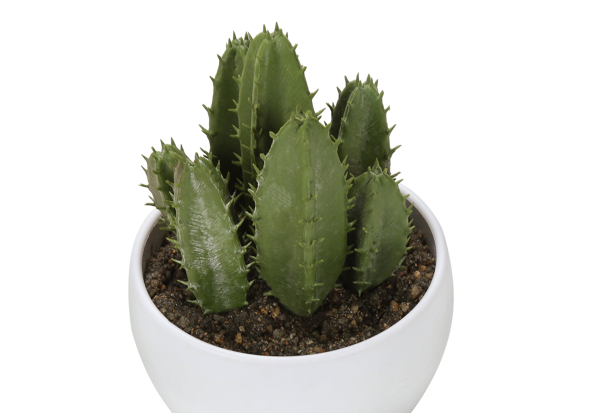 Artificial Succulent Plants Set, 3pcs, 6"H, White Pot-Artificial Plant-DECOROLALA