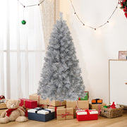 Artificial Xmas Tree with Branch Tips and Warm White LED Lights-5FT-Christmas Trees-DECOROLALA
