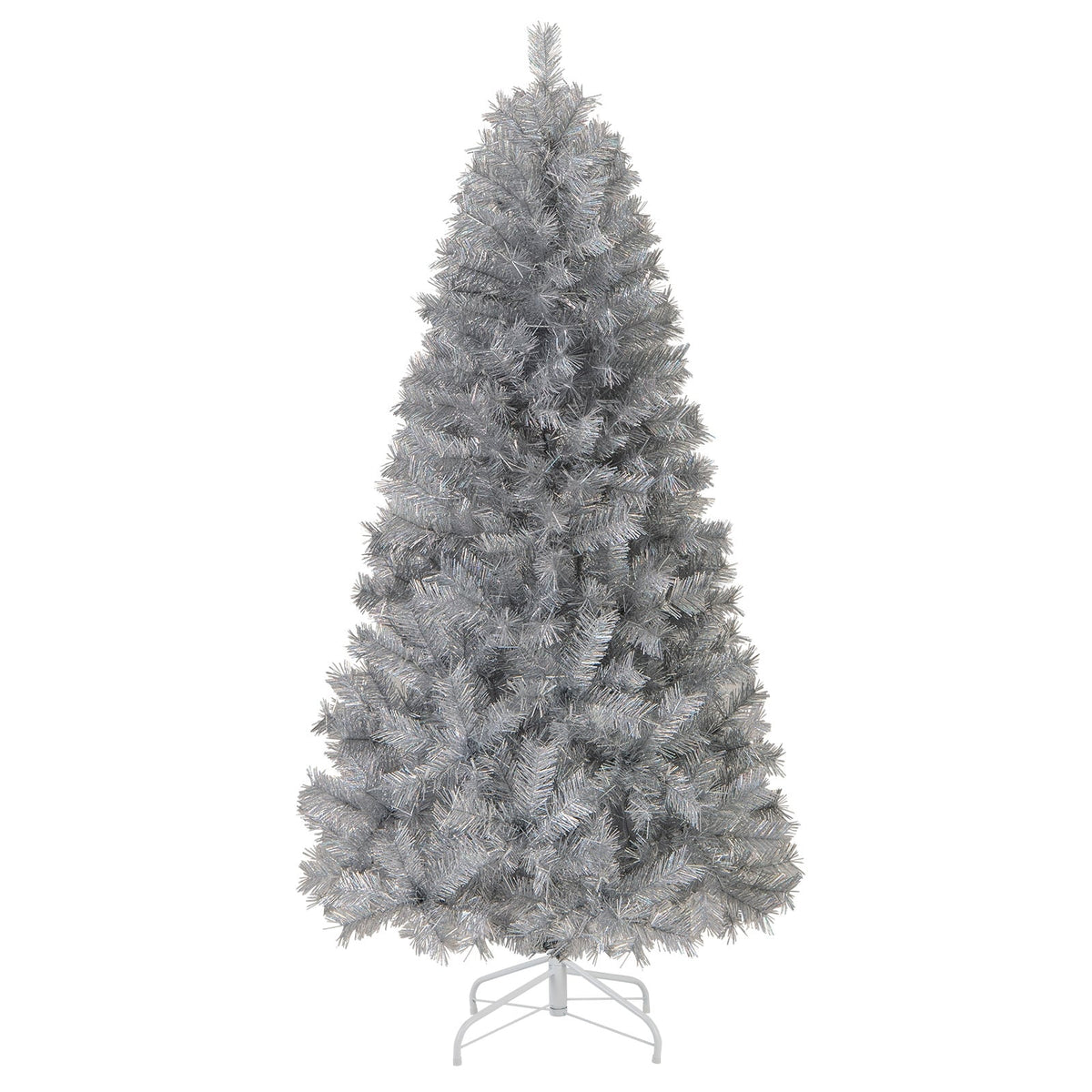 Artificial Xmas Tree with Branch Tips and Warm White LED Lights-6FT-Christmas Trees-DECOROLALA