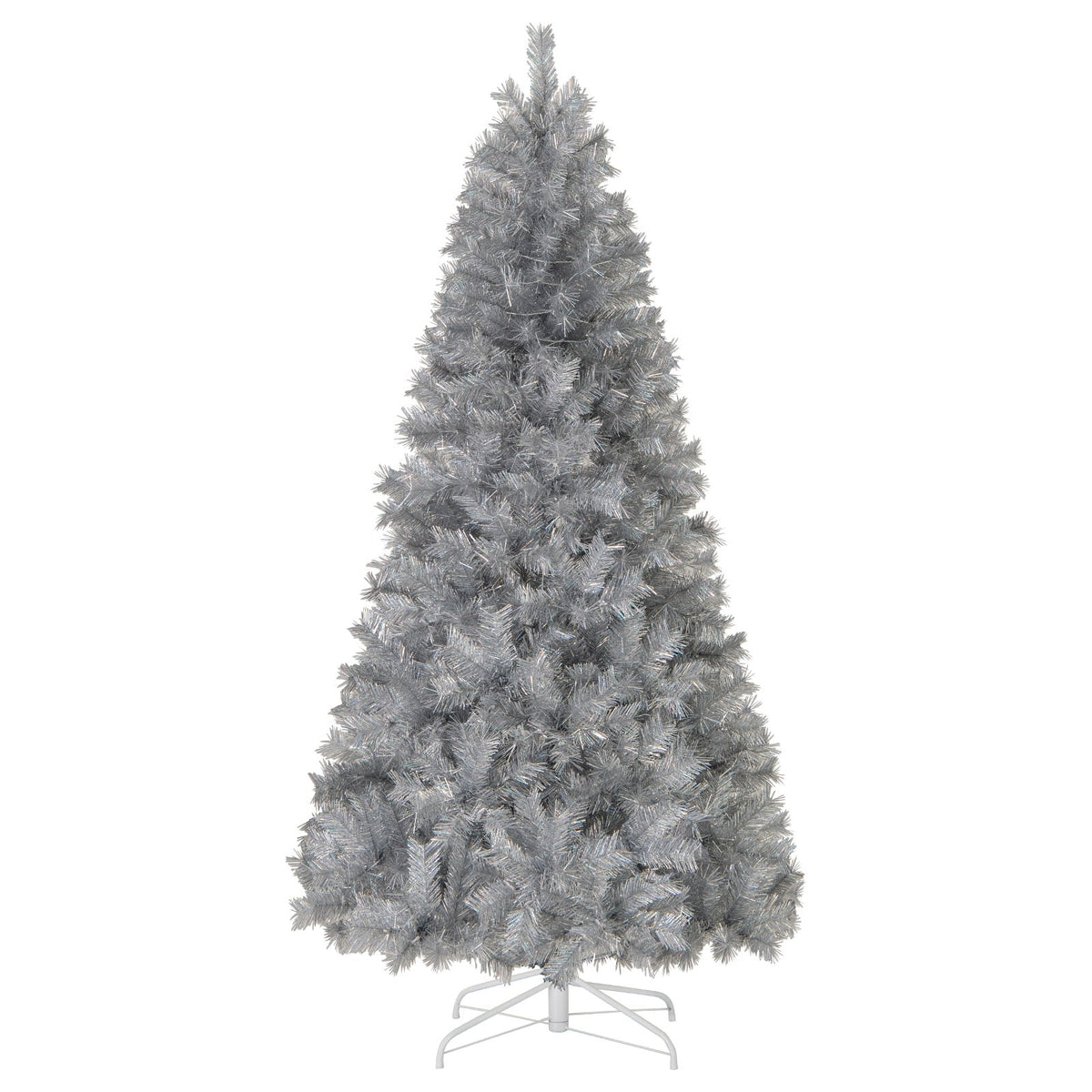 Artificial Xmas Tree with Branch Tips and Warm White LED Lights-7FT-Christmas Trees-DECOROLALA