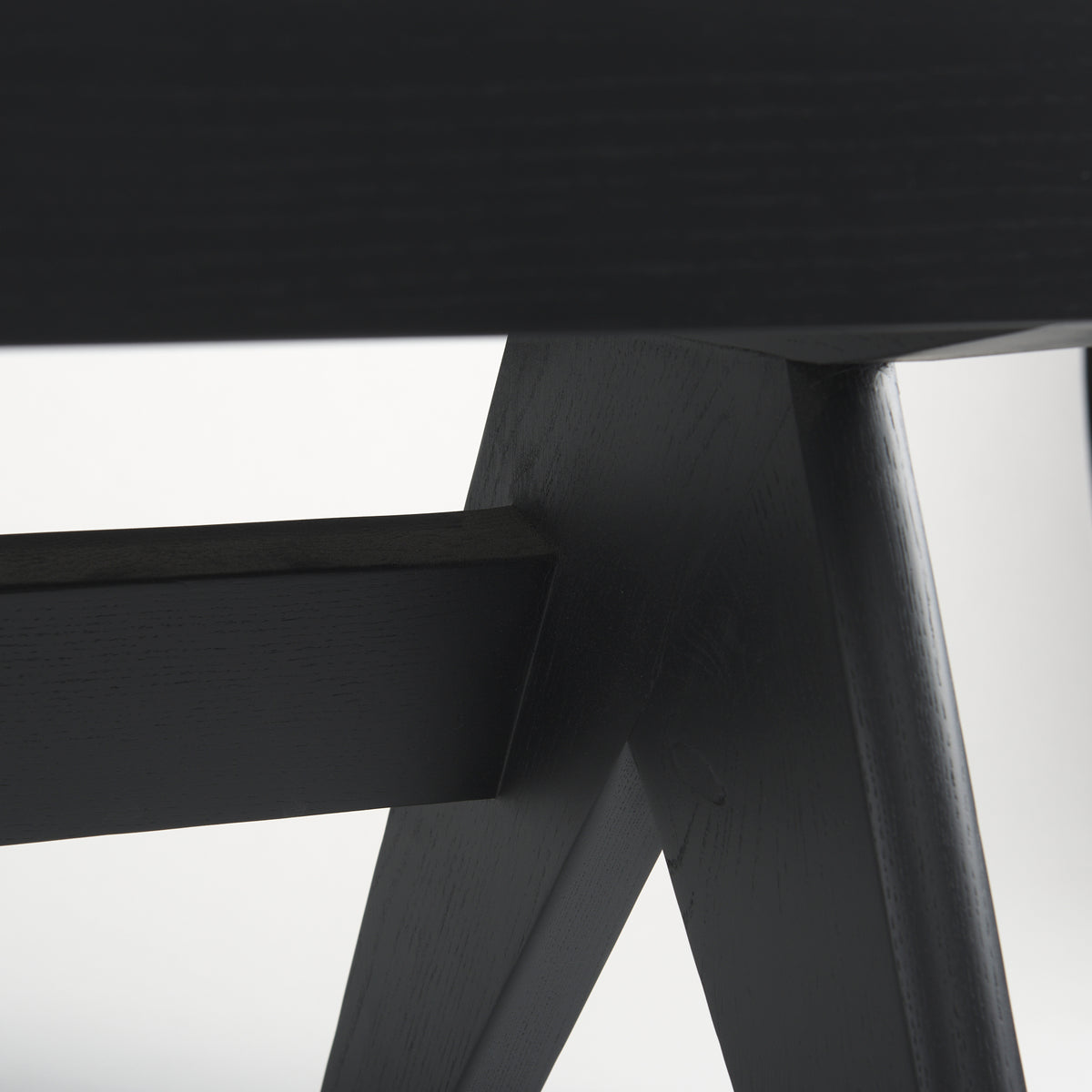 Arvin 59.1L x 17.7W x 18.1H Black Wooden Bench-Benches-DECOROLALA