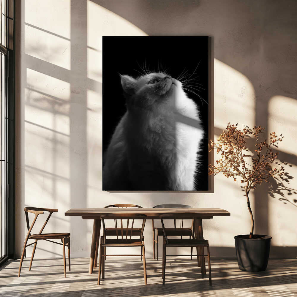 Asep Awaludin White in Black Canvas Print-canvas prints-DECOROLALA