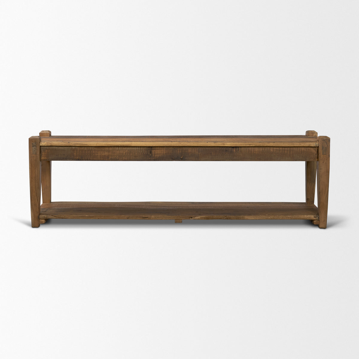 Ashwick Dark Brown Reclaimed Wood Bench-Benches-DECOROLALA