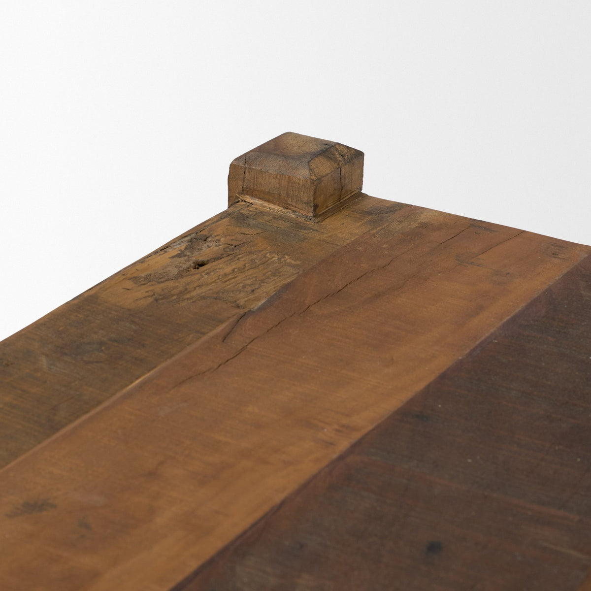 Ashwick Dark Brown Reclaimed Wood Bench-Benches-DECOROLALA