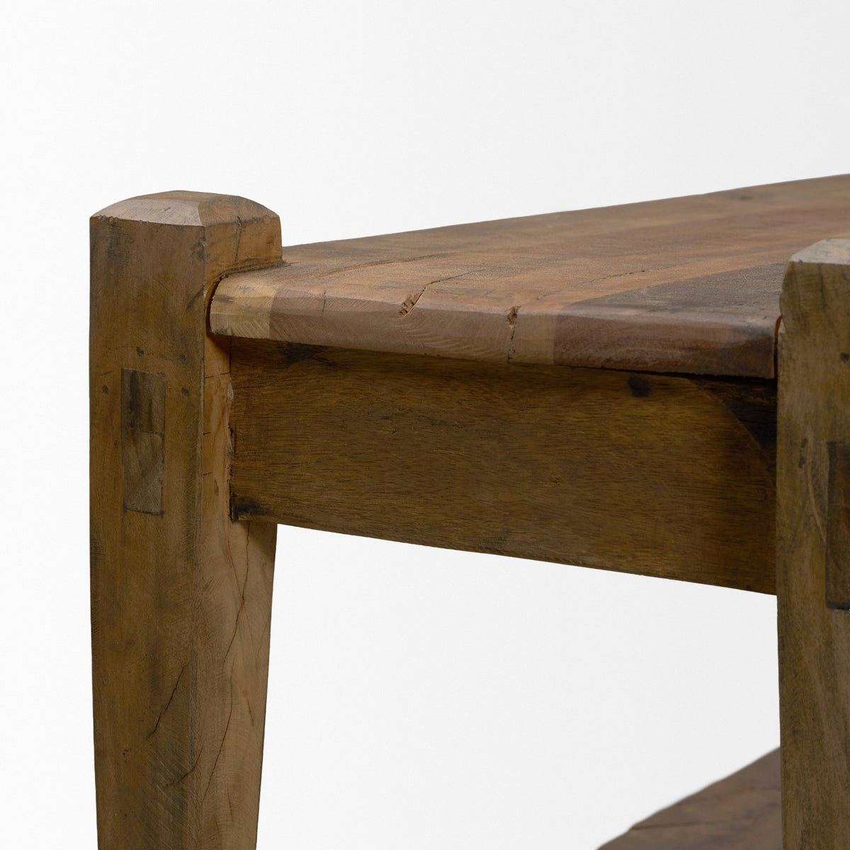 Ashwick Dark Brown Reclaimed Wood Bench-Benches-DECOROLALA
