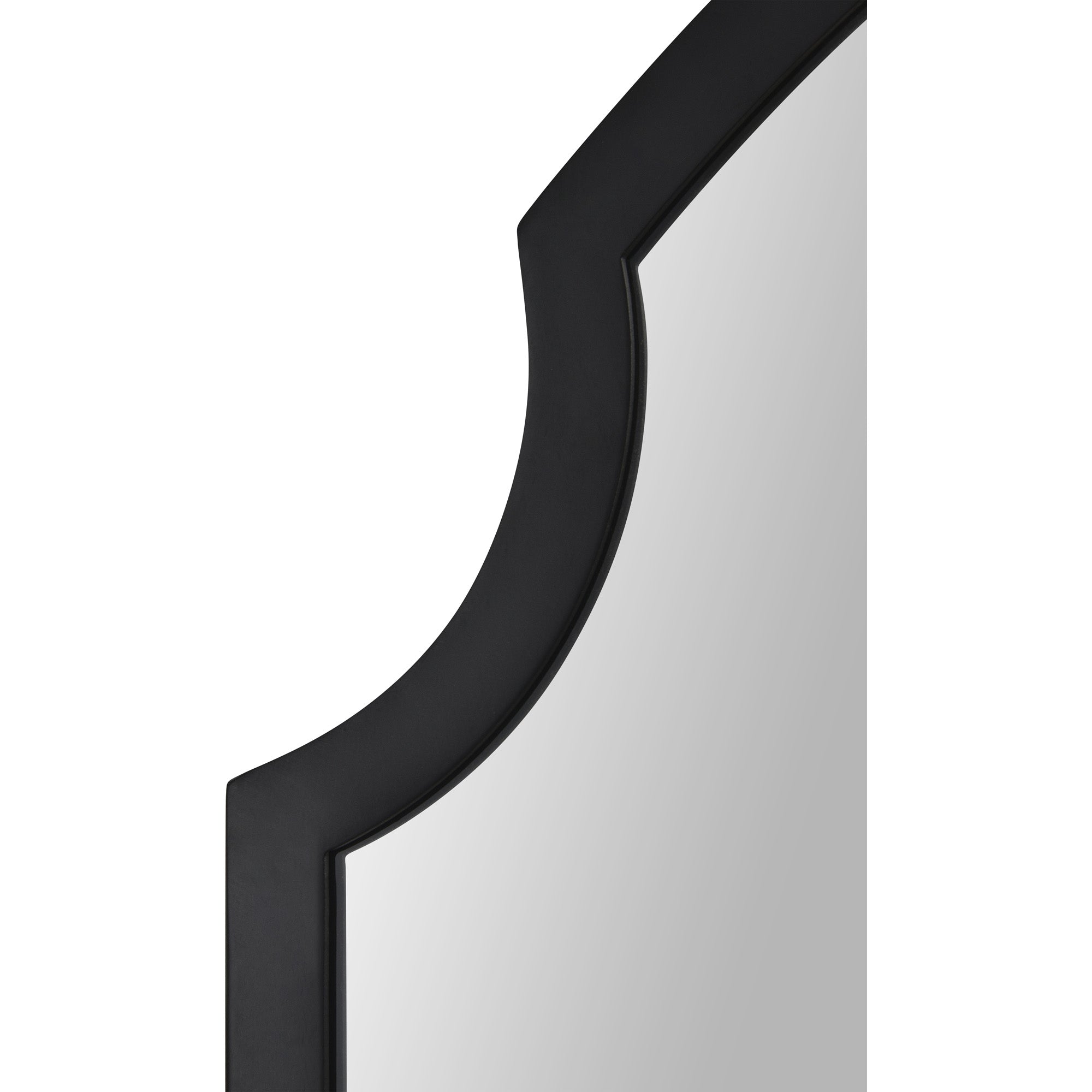 Asmara 36" Tall Irregular Wall Mirror, Black-Mirror-DECOROLALA