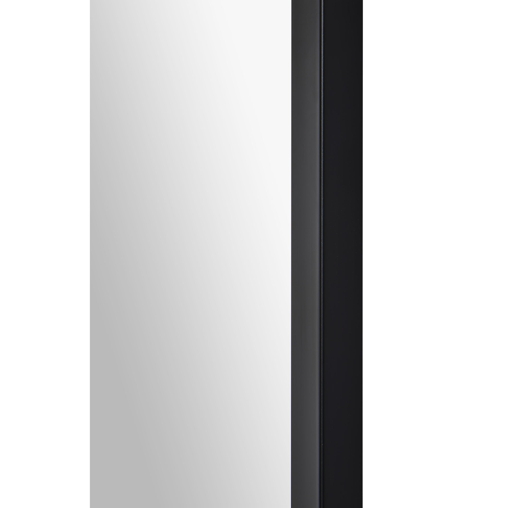 Asmara 36" Tall Irregular Wall Mirror, Black-Mirror-DECOROLALA