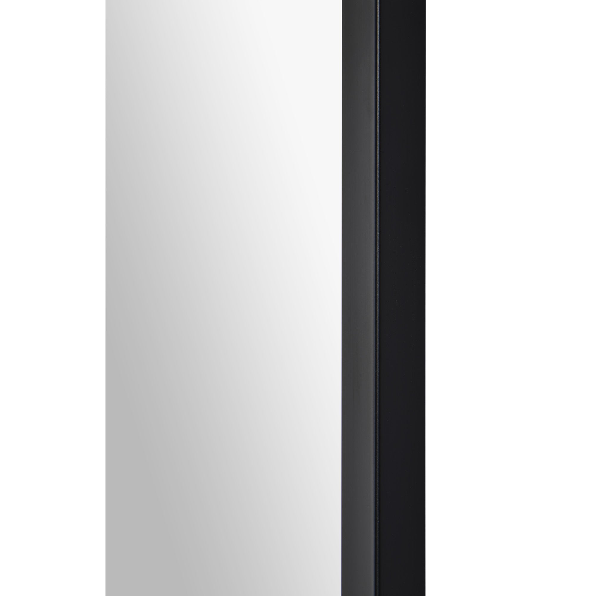 Asmara 36" Tall Irregular Wall Mirror, Black-Mirror-DECOROLALA