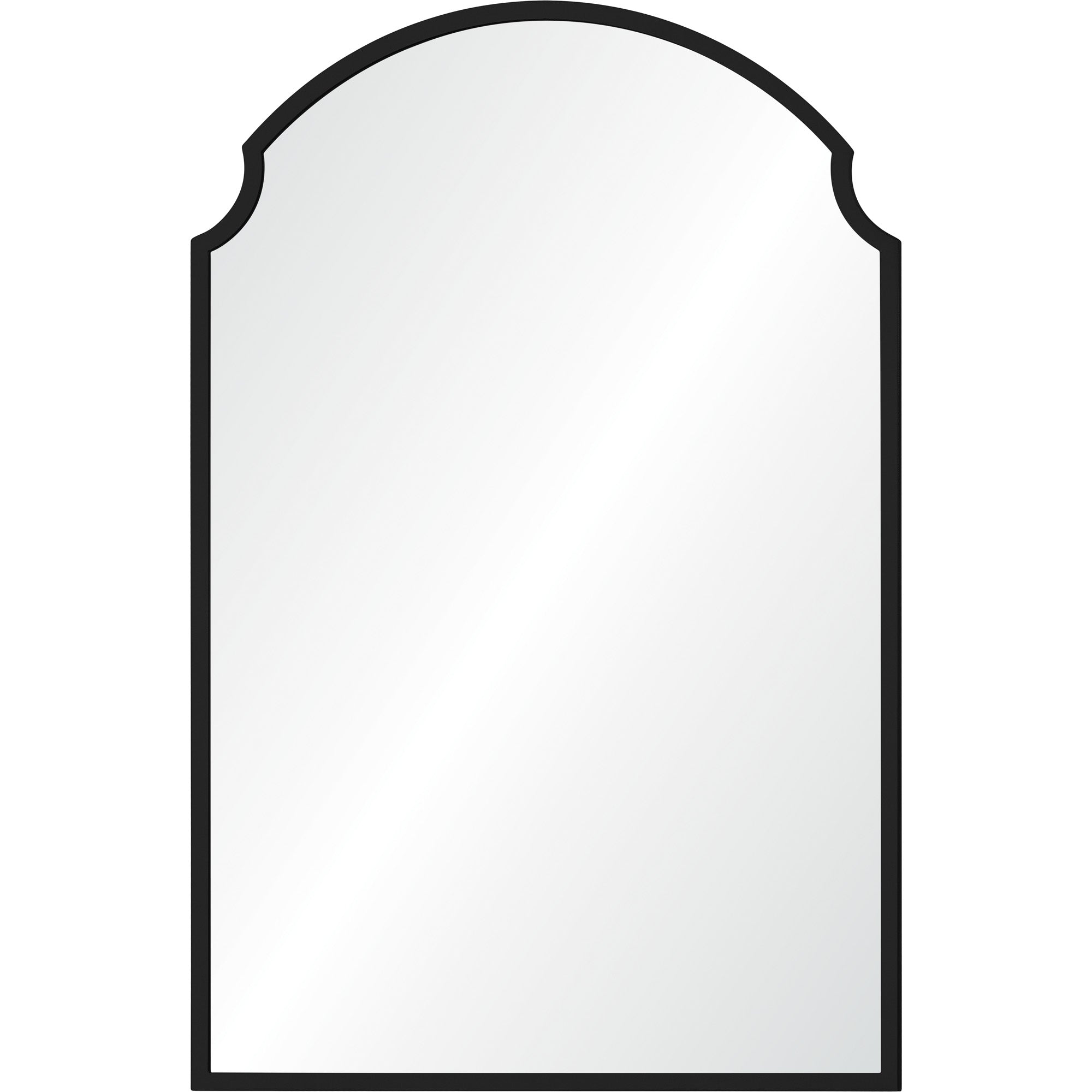 Asmara 36" Tall Irregular Wall Mirror, Black-Mirror-DECOROLALA