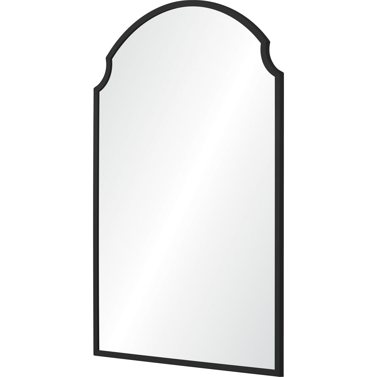 Asmara 36" Tall Irregular Wall Mirror, Black-Mirrors-DECOROLALA
