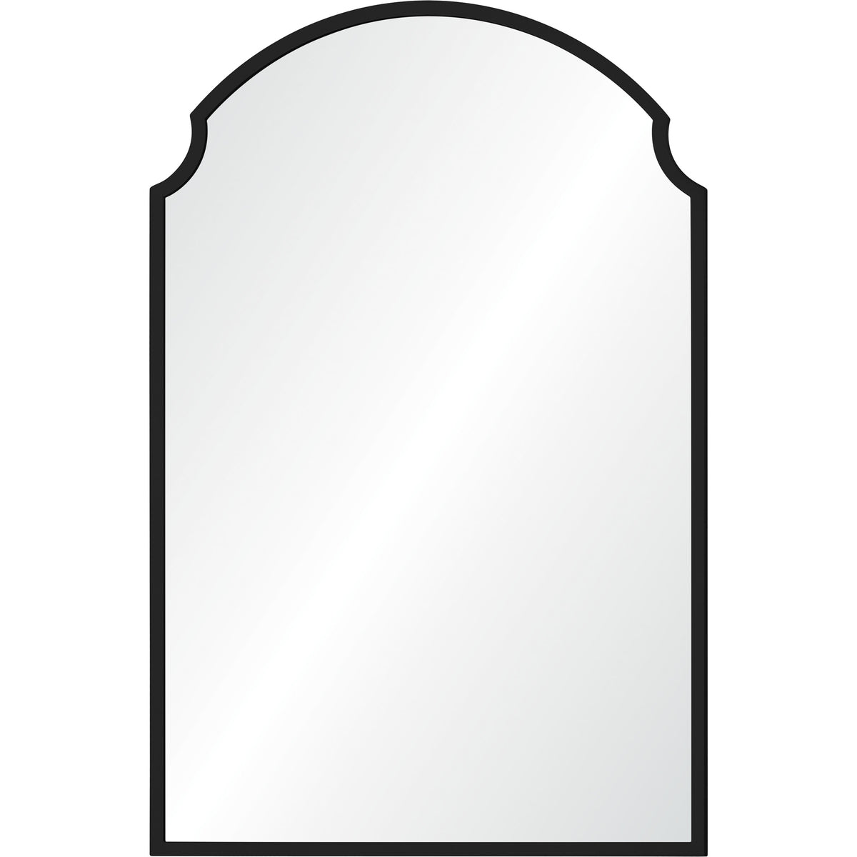 Asmara 36" Tall Irregular Wall Mirror, Black-Mirrors-DECOROLALA