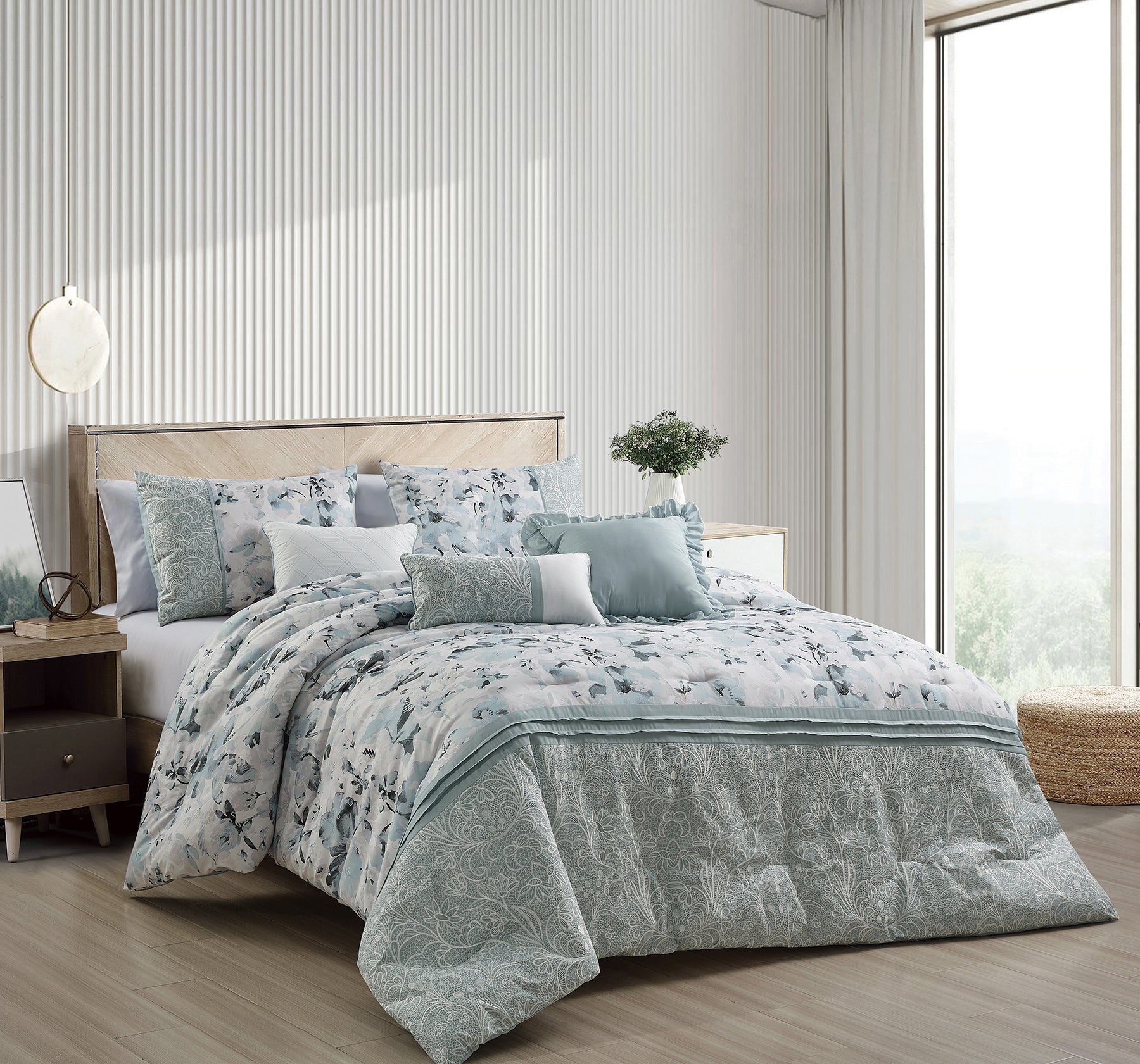 Aster 6 PC Comforter Set-Comforters and Quilts-DECOROLALA