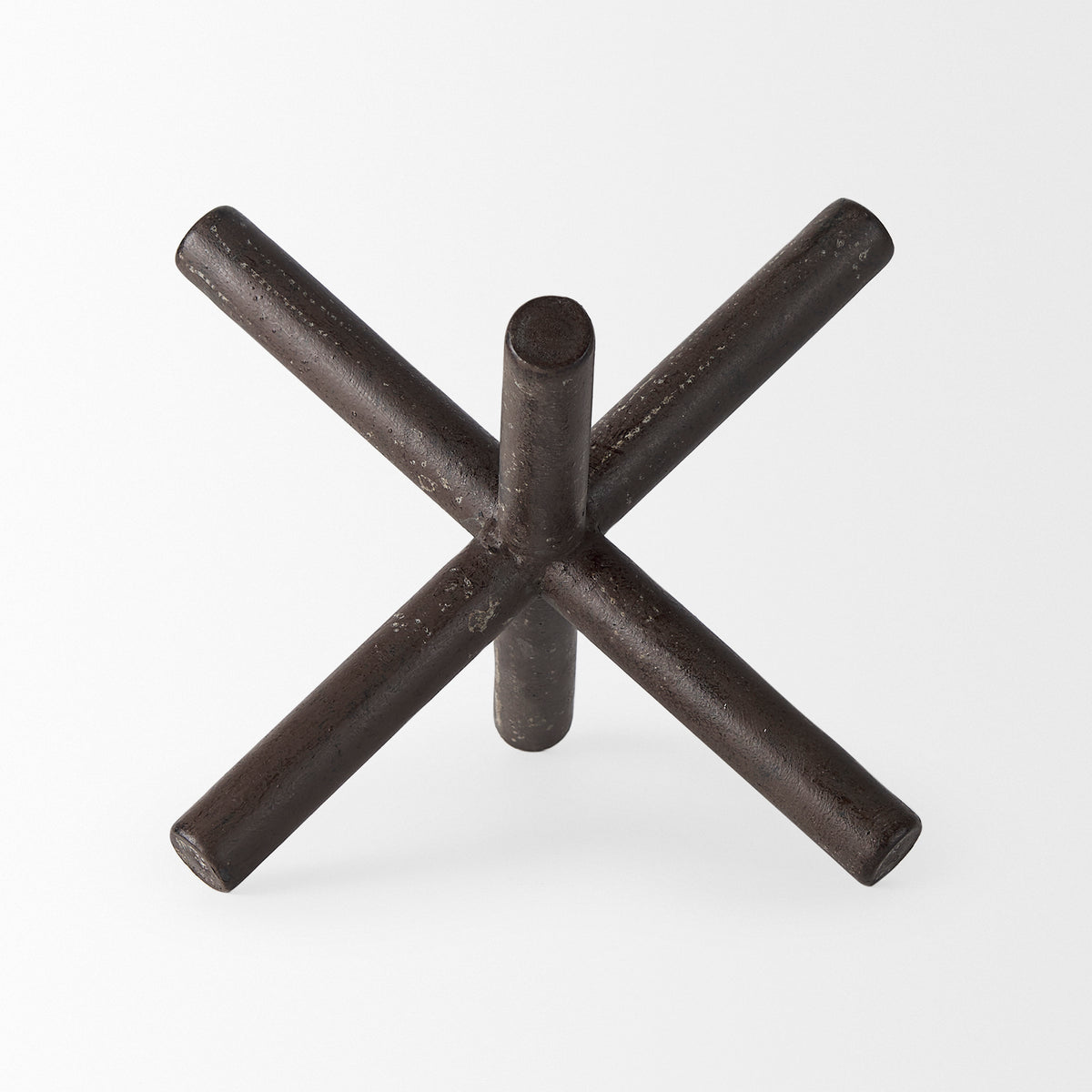 Astericks II Medium Brown Metal Decor Object - 8"L x 7"W-Objects-DECOROLALA