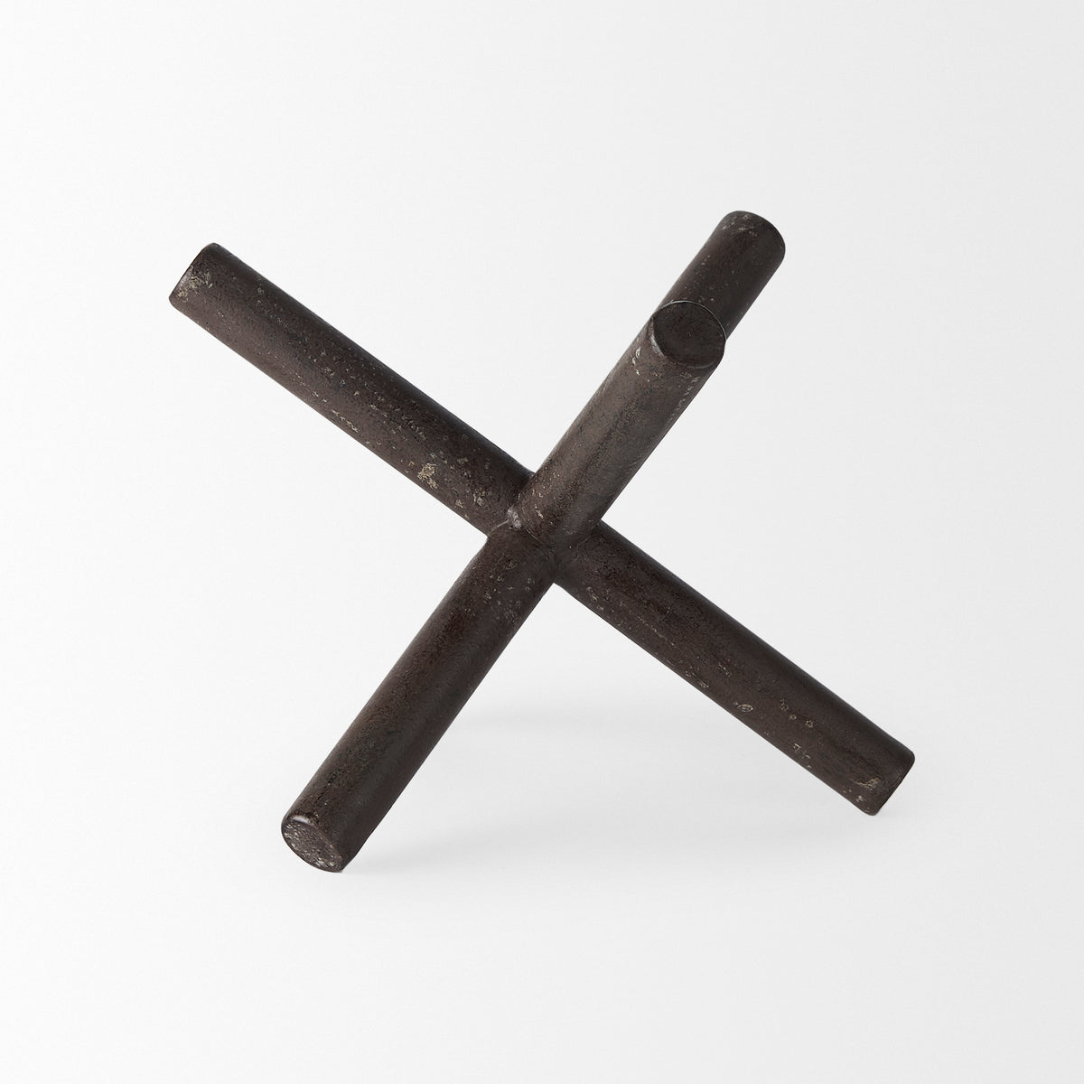 Astericks II Medium Brown Metal Decor Object - 8"L x 7"W-Objects-DECOROLALA