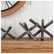 Astericks II Medium Brown Metal Decor Object - 8"L x 7"W-Objects-DECOROLALA