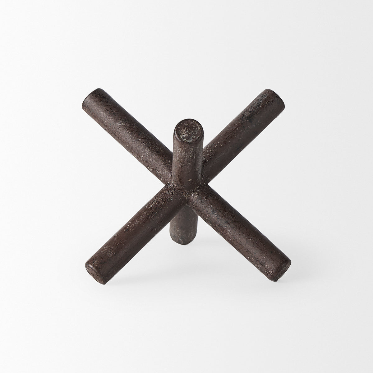 Astericks III (Small) 6L x 6W Brown Metal Decor Object-Objects-DECOROLALA