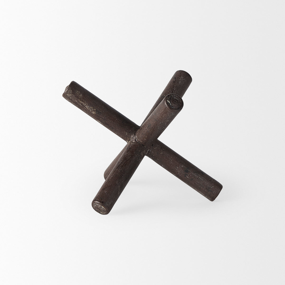 Astericks III (Small) 6L x 6W Brown Metal Decor Object-Objects-DECOROLALA