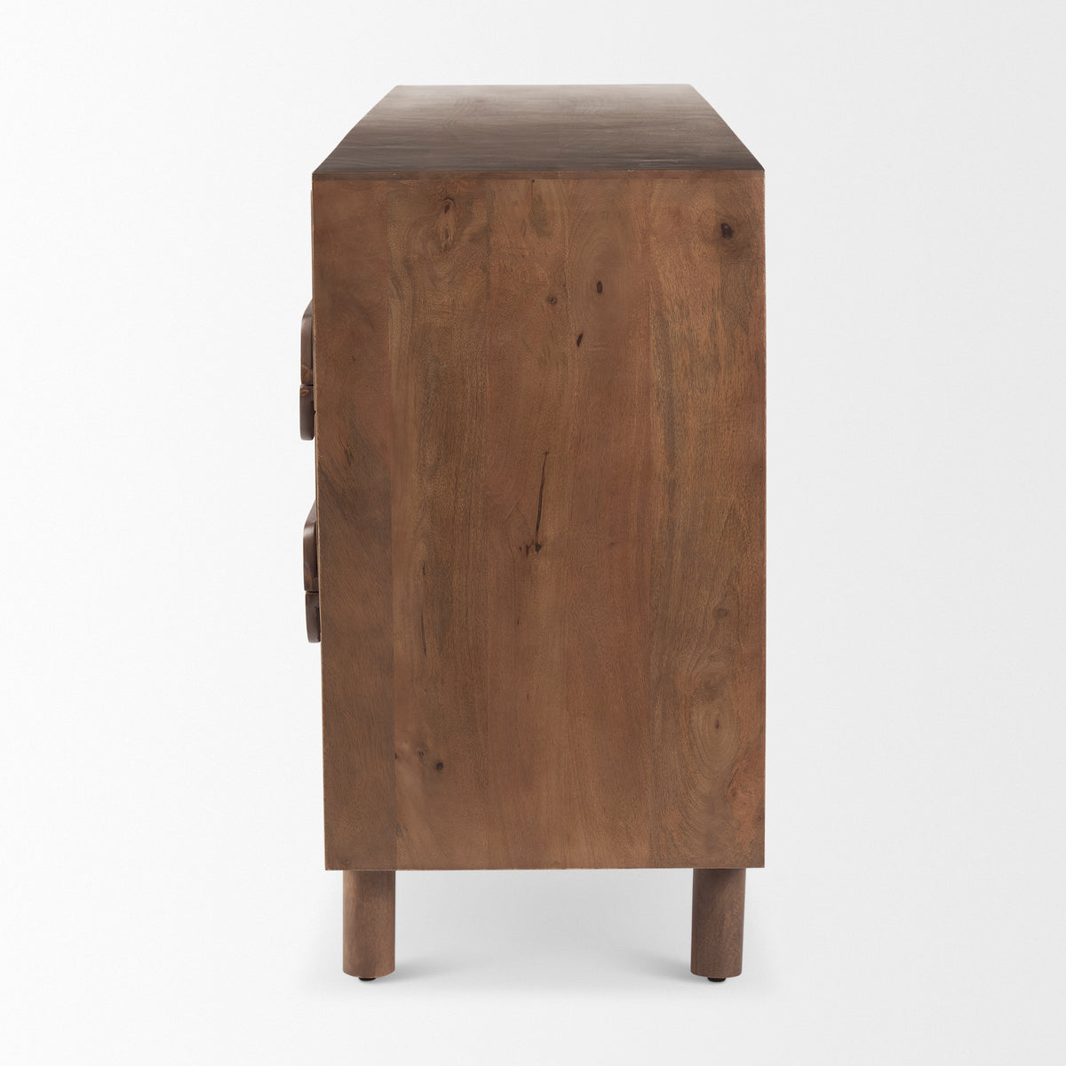Astrid 71L x 17W x 30.3H Medium Brown Solid Wood 6 Drawer Sideboard-Sideboards & Buffets-DECOROLALA