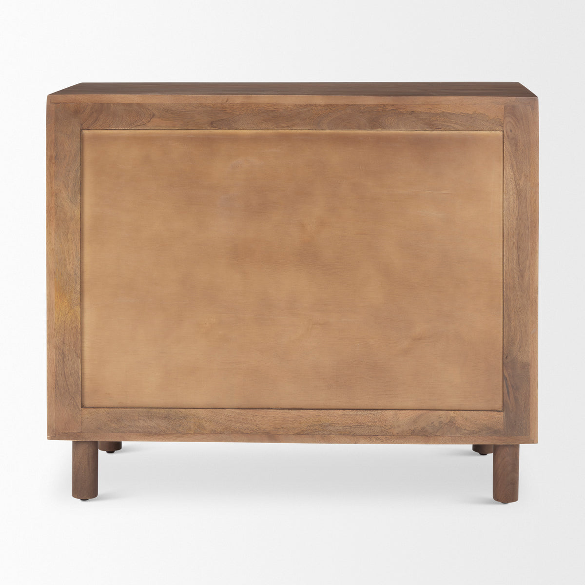 Astrid 36L x 17W x 30.3H Medium Brown Solid Wood 3 Drawer Cabinet-Accent Cabinets & Chests-DECOROLALA