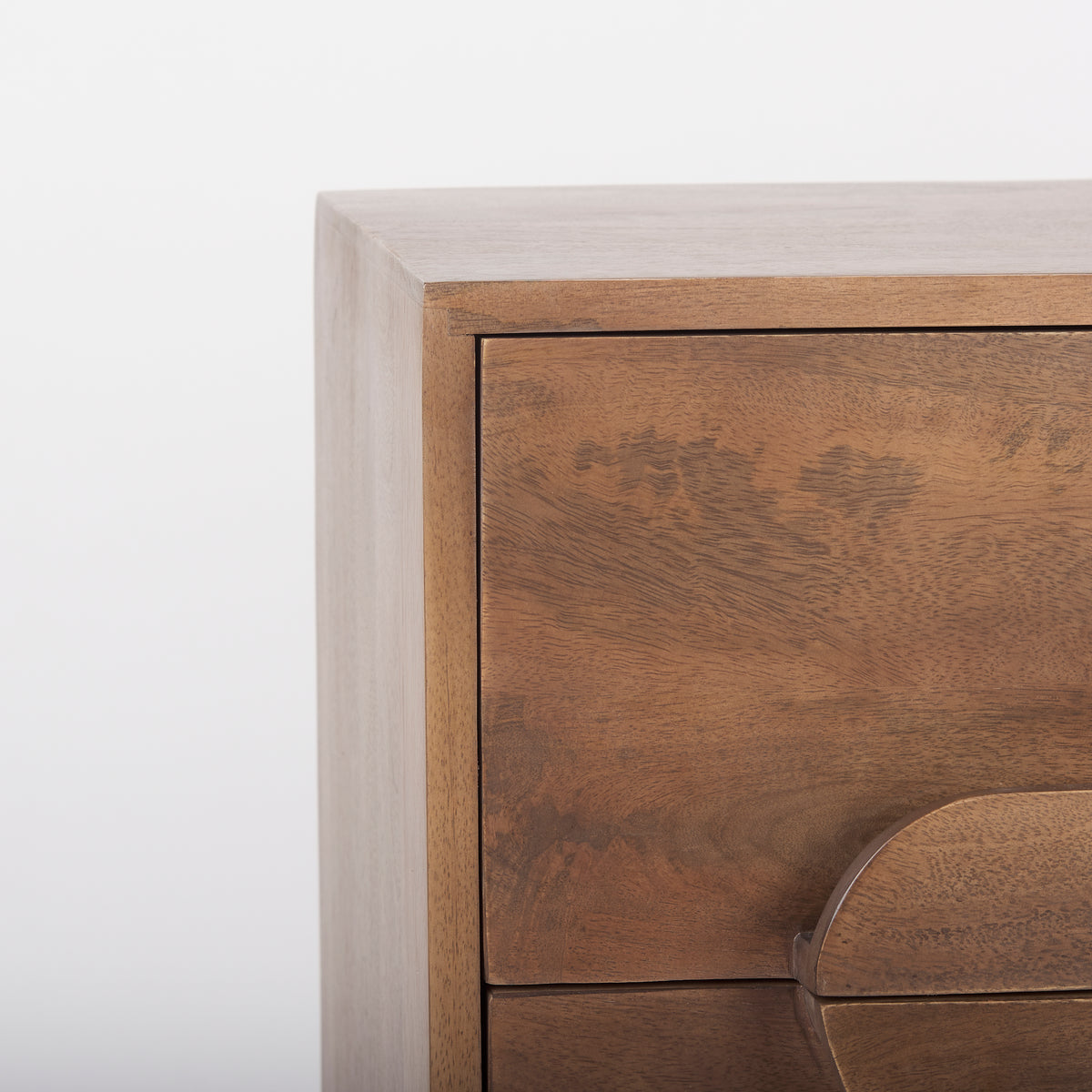 Astrid 36L x 17W x 30.3H Medium Brown Solid Wood 3 Drawer Cabinet-Accent Cabinets & Chests-DECOROLALA