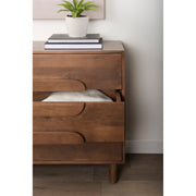 Astrid 36L x 17W x 30.3H Medium Brown Solid Wood 3 Drawer Cabinet-Accent Cabinets & Chests-DECOROLALA