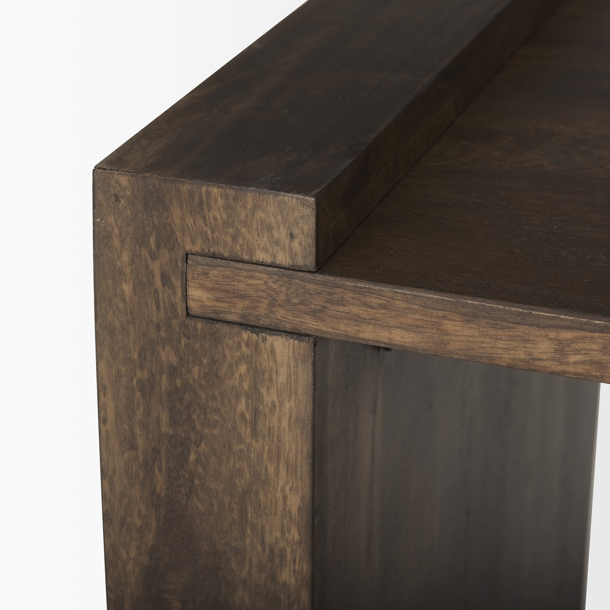 Athelia Dark Brown Wood Accent Table-Accent Tables-DECOROLALA