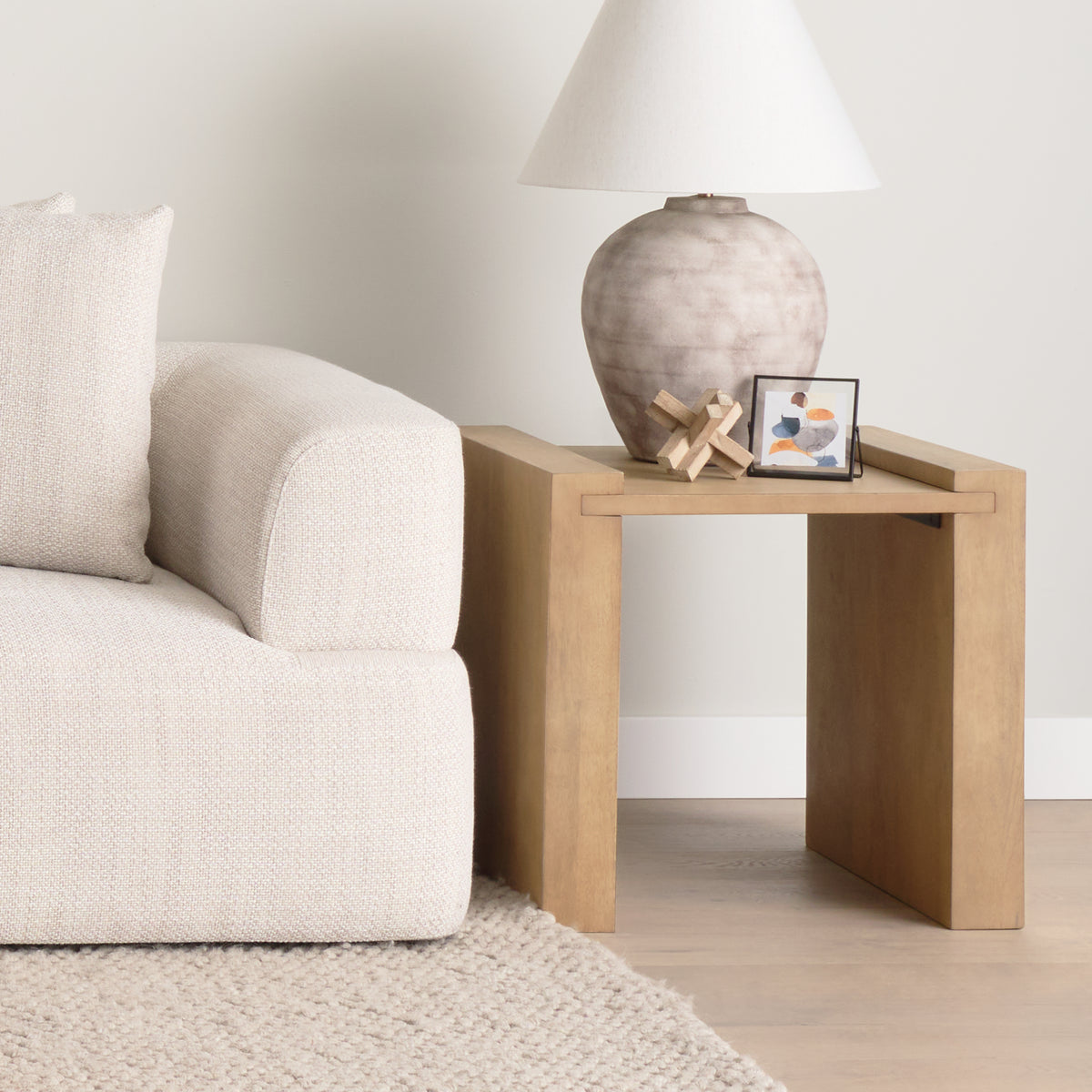 Athelia Dark Brown Wood Accent Table-Accent Tables-DECOROLALA