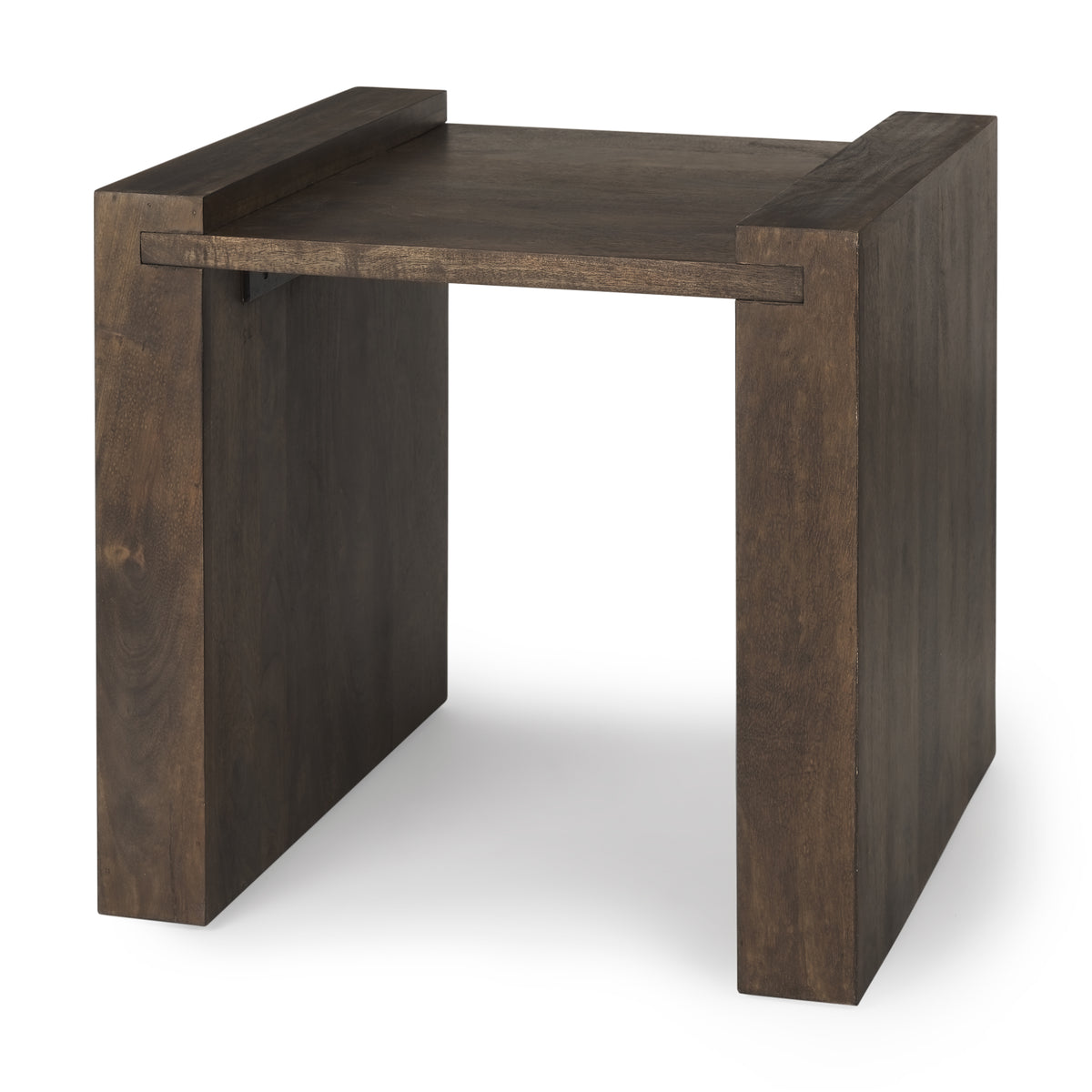 Athelia Dark Brown Wood Accent Table-Accent Tables-DECOROLALA