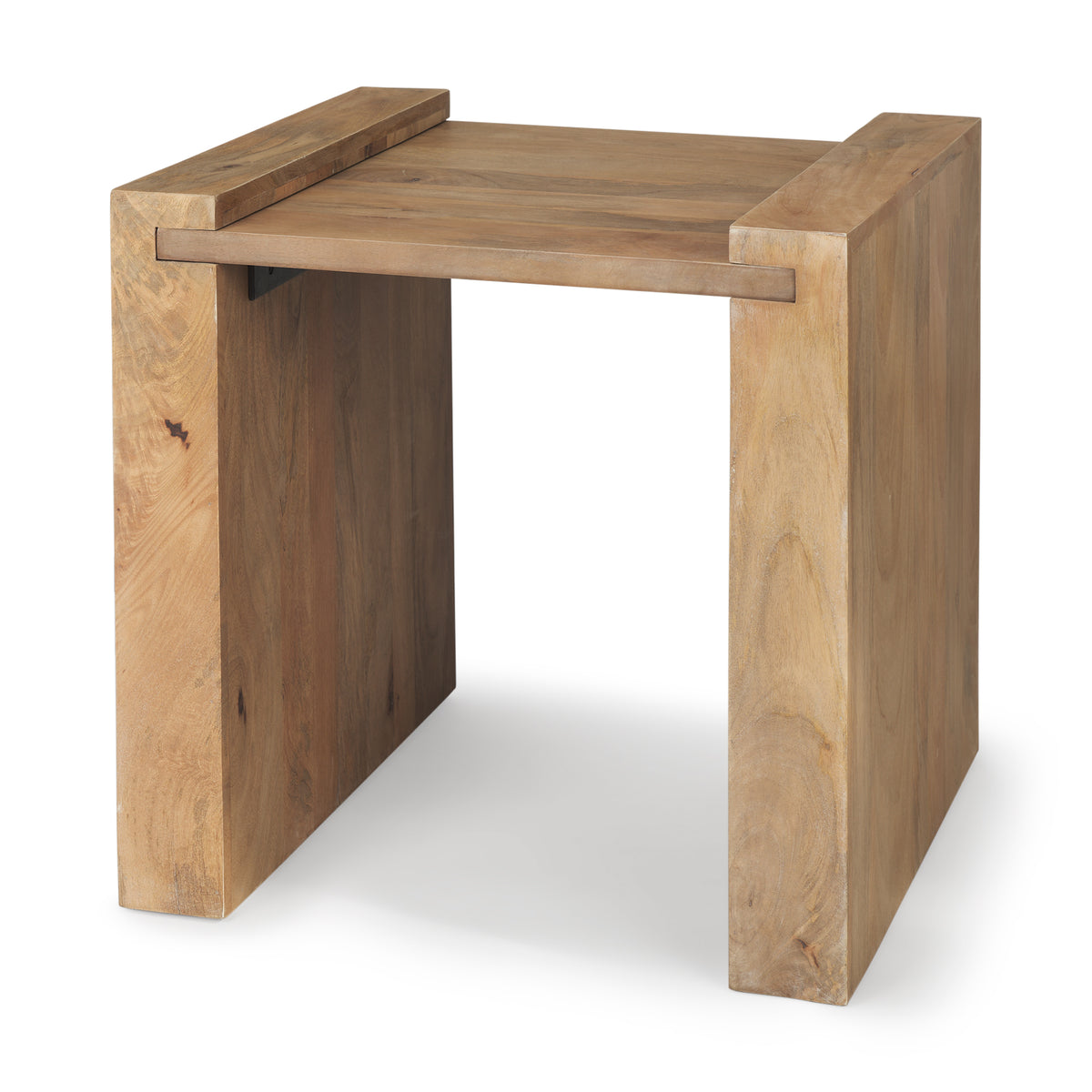 Athelia Dark Brown Wood Accent Table-Accent Tables-DECOROLALA