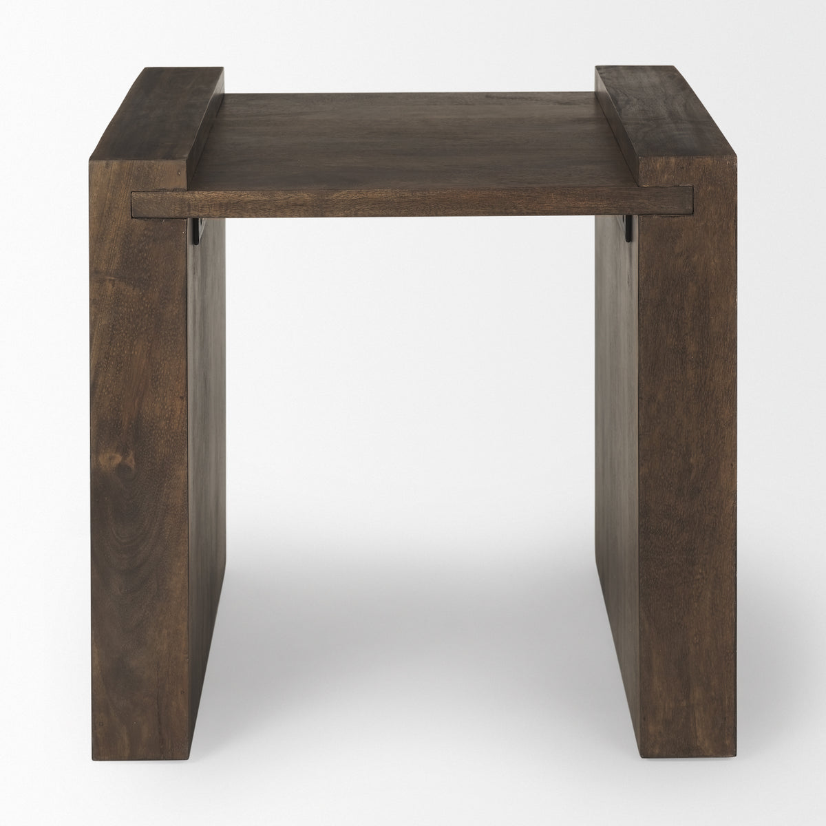 Athelia Dark Brown Wood Accent Table-Accent Tables-DECOROLALA