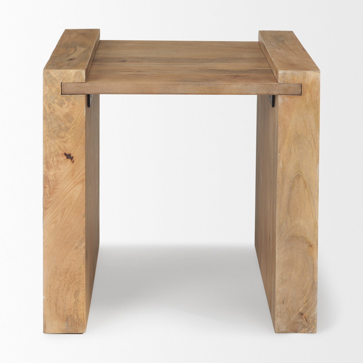 Athelia Dark Brown Wood Accent Table-Accent Tables-DECOROLALA