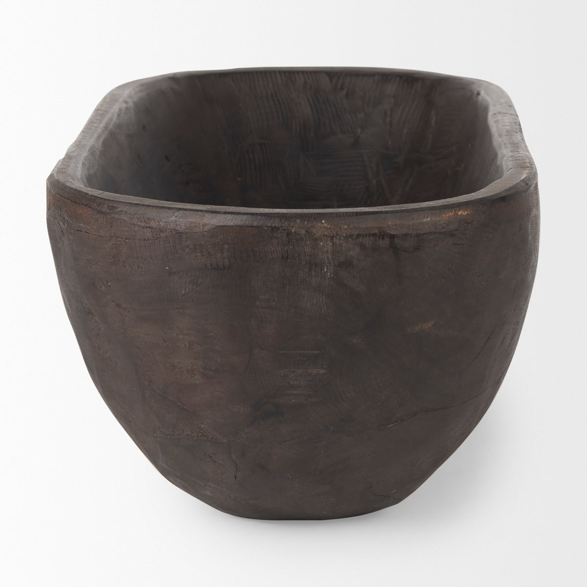 Athena Extra Large Oblong Black- Reclaimed Wood Bowl-Bowls-DECOROLALA
