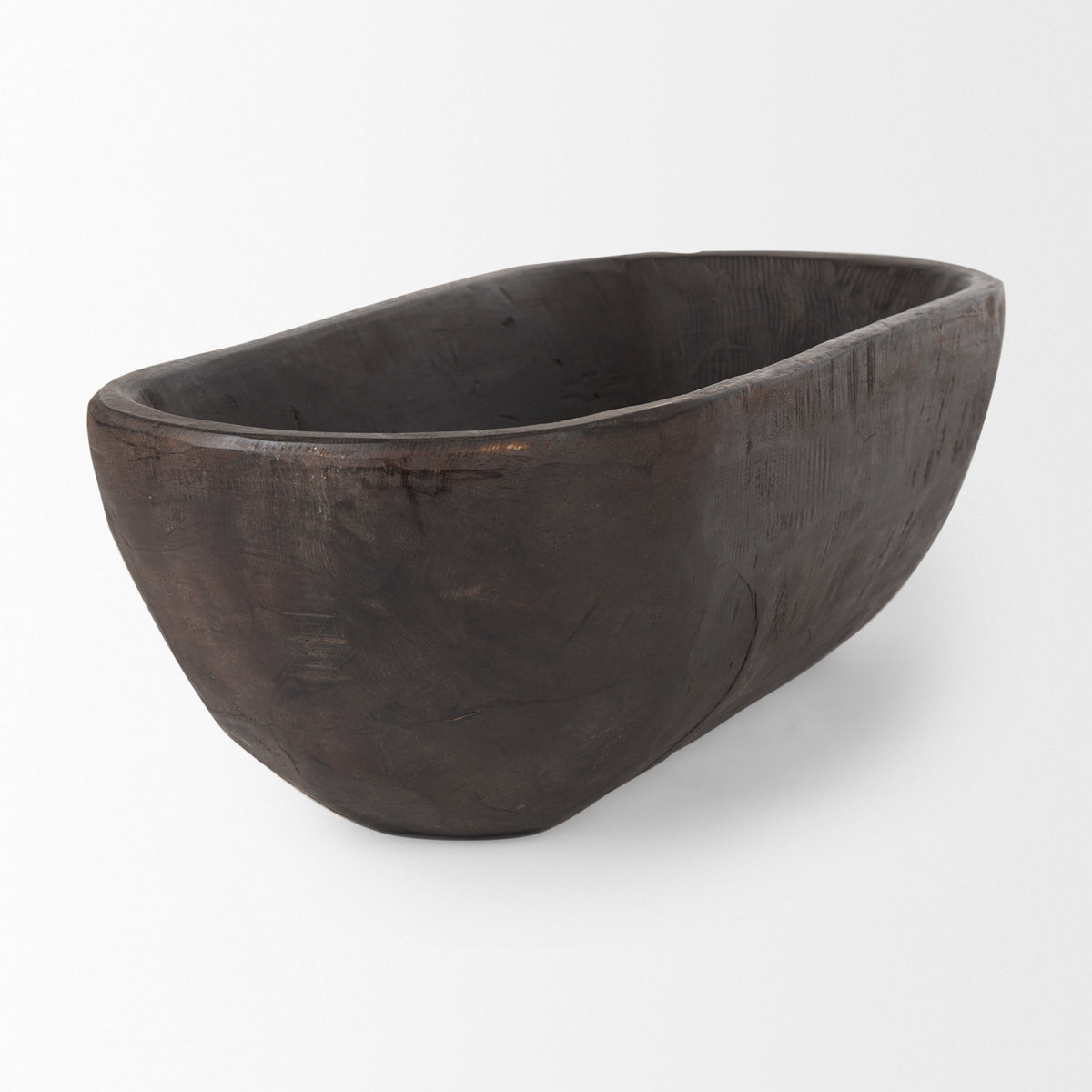 Athena Extra Large Oblong Black- Reclaimed Wood Bowl-Bowls-DECOROLALA