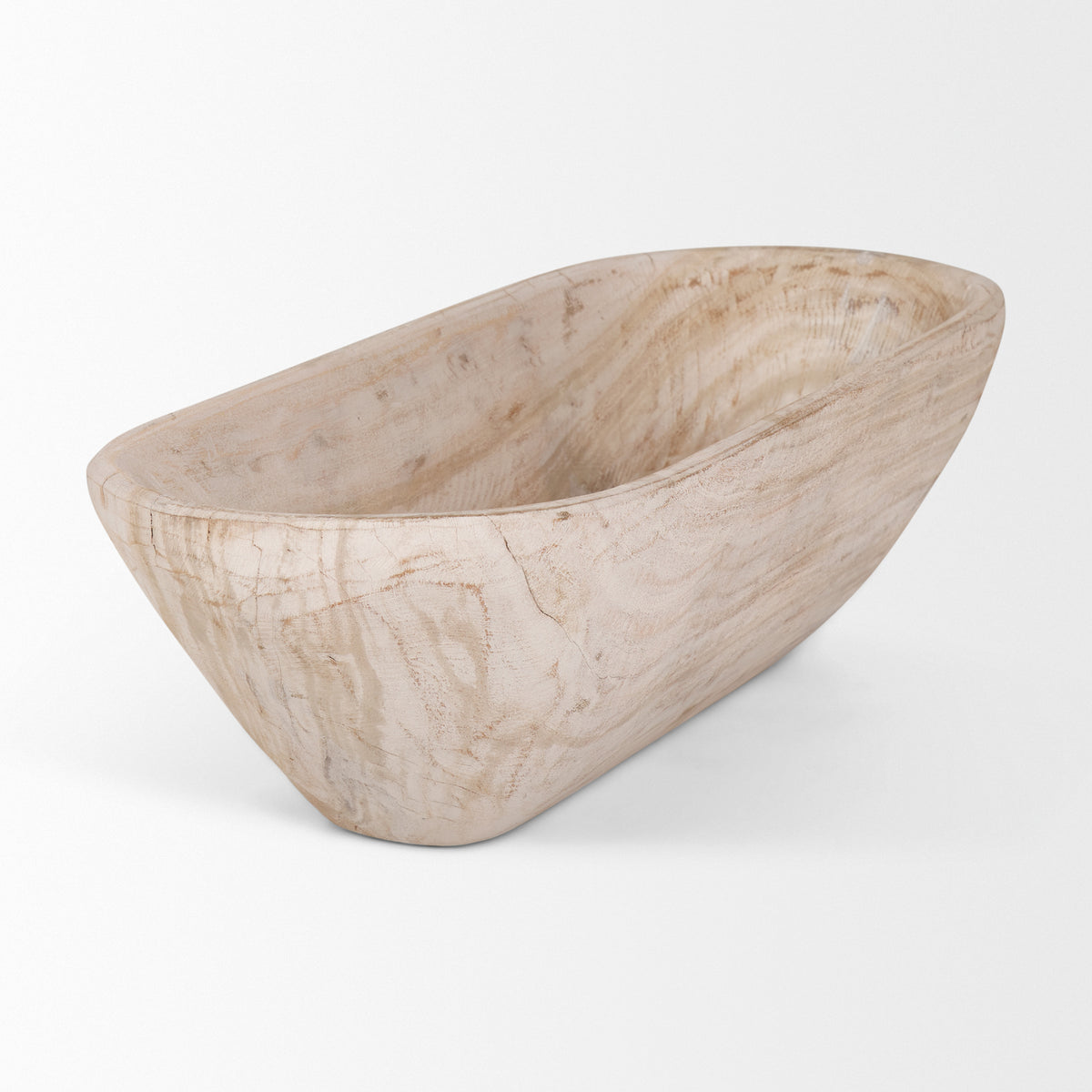 Athena Extra Large Oblong Black- Reclaimed Wood Bowl-Bowls-DECOROLALA