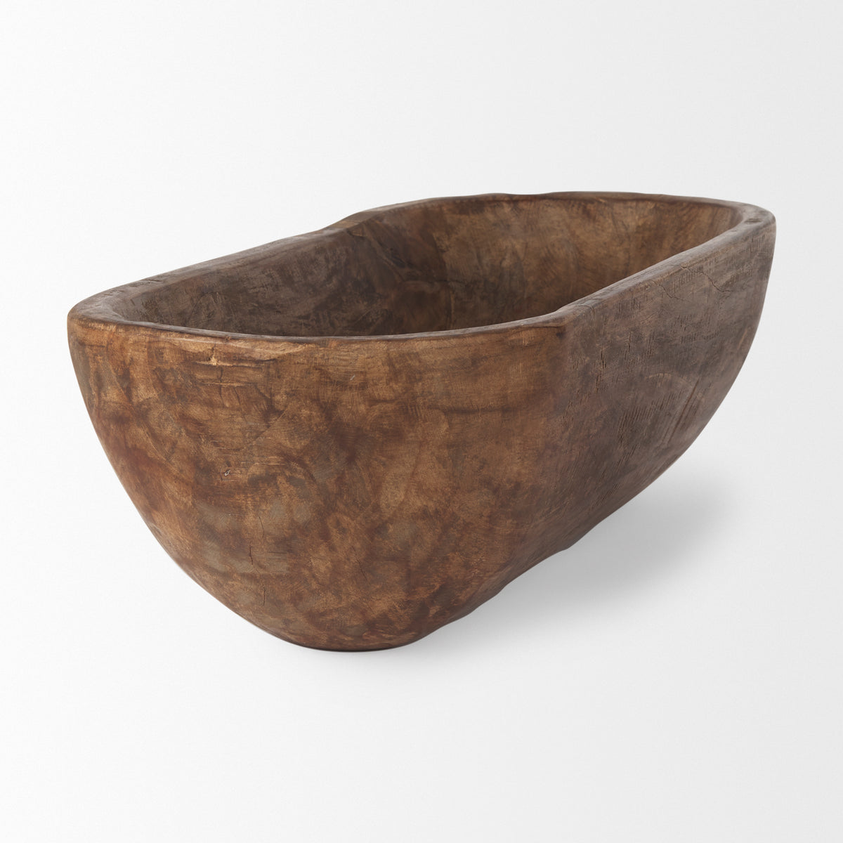 Athena Extra Large Oblong Black- Reclaimed Wood Bowl-Bowls-DECOROLALA