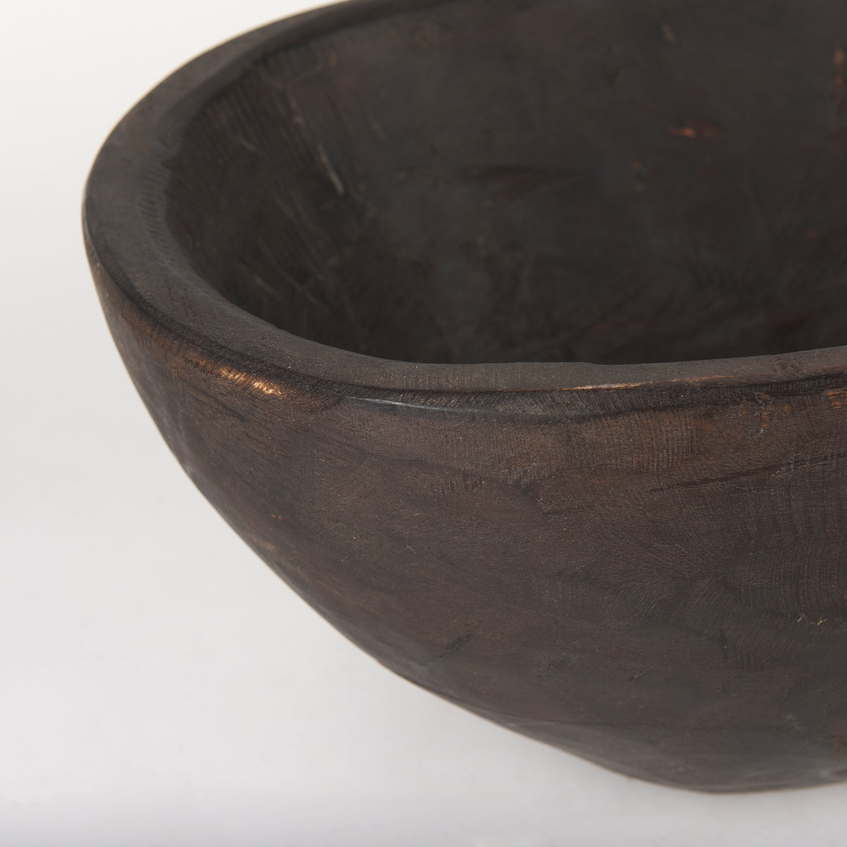 Athena Extra Large Oblong Black- Reclaimed Wood Bowl-Bowls-DECOROLALA