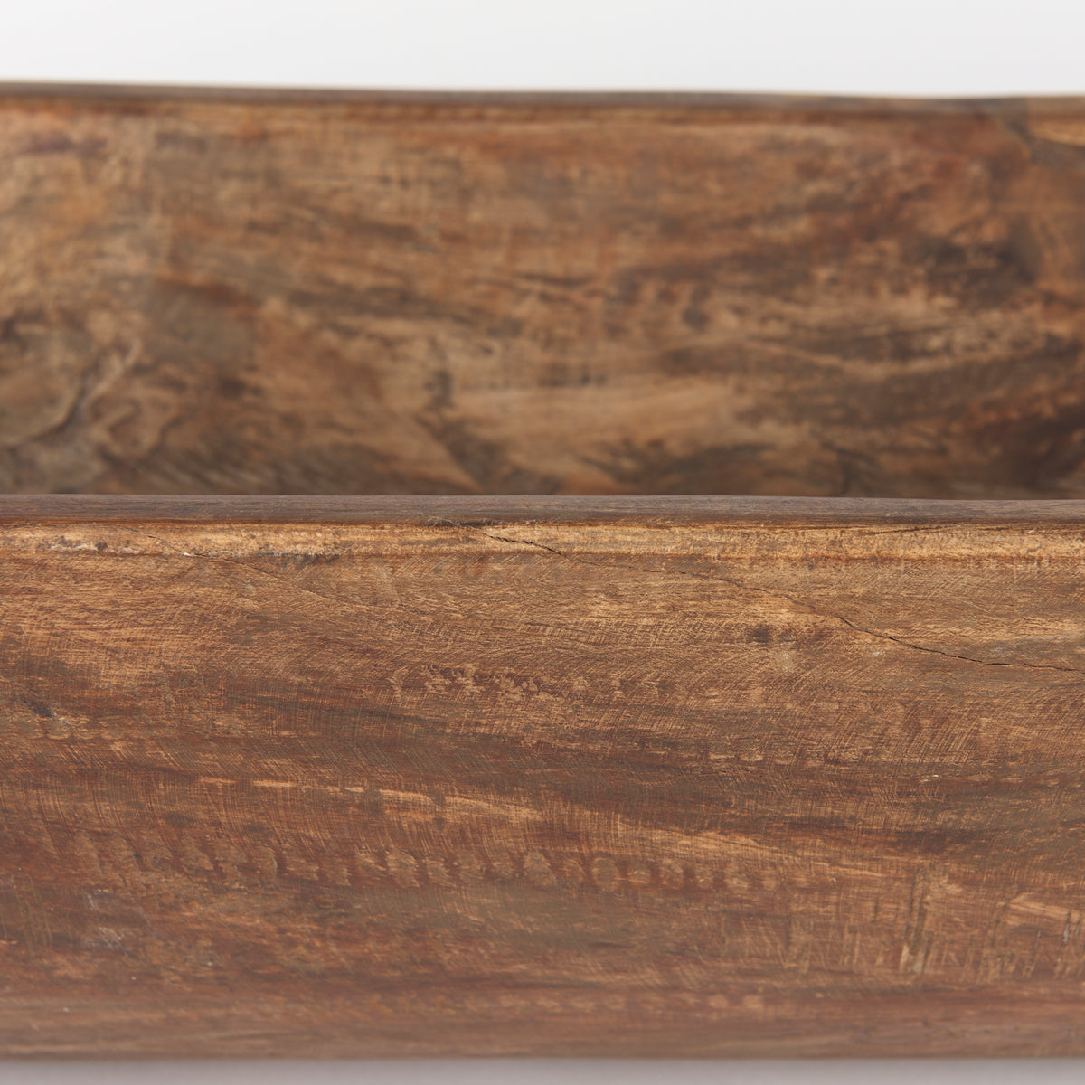Athena Extra Large Oblong Black- Reclaimed Wood Bowl-Bowls-DECOROLALA