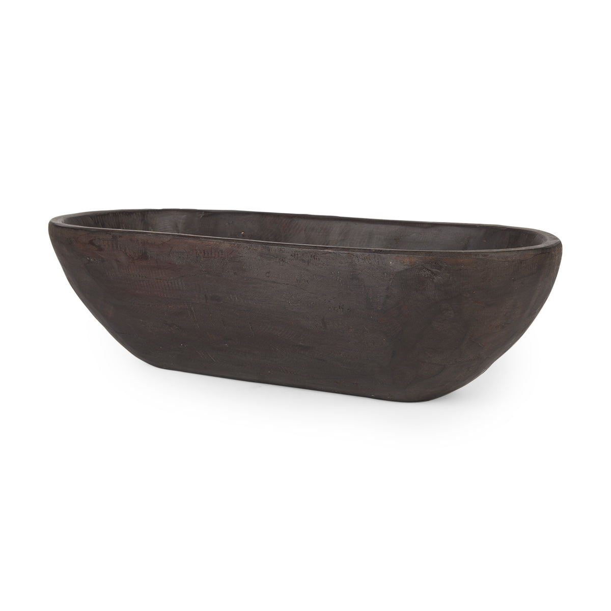 Athena Extra Large Oblong Black- Reclaimed Wood Bowl-Bowls-DECOROLALA