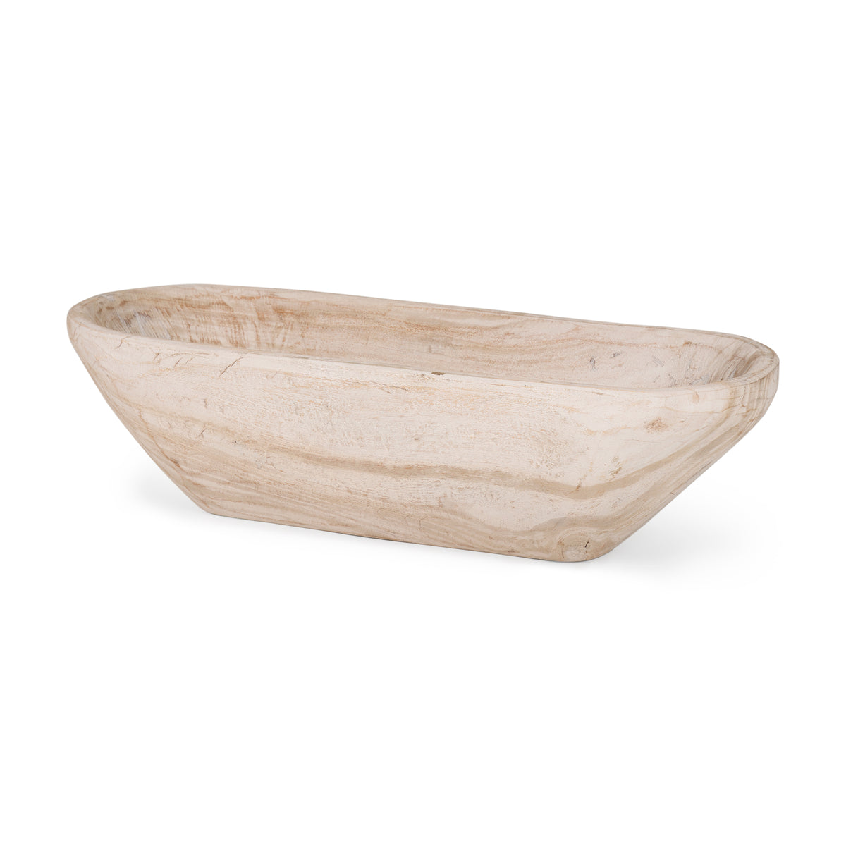 Athena Extra Large Oblong Black- Reclaimed Wood Bowl-Bowls-DECOROLALA