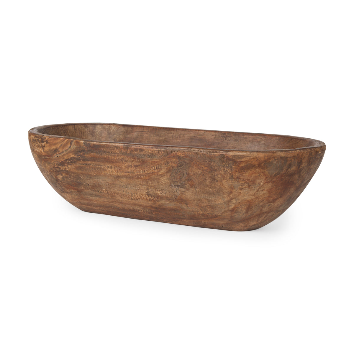 Athena Extra Large Oblong Black- Reclaimed Wood Bowl-Bowls-DECOROLALA